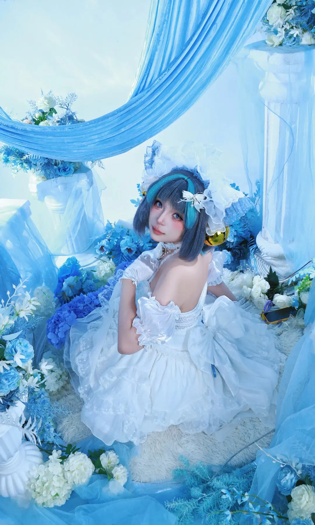 碧蓝航线柴郡花嫁cos，蓝色主题棚拍分享 - DEMON（摄影版_） - 第6张