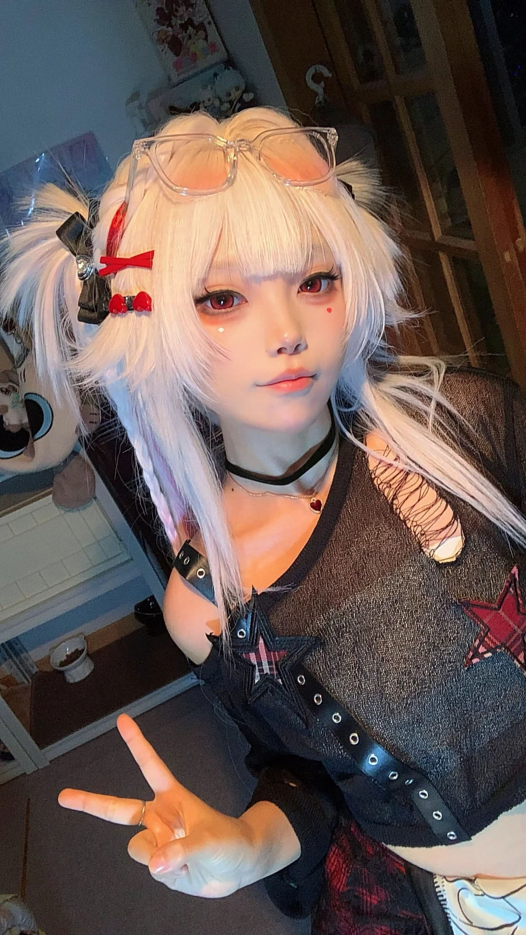 Honkai: Star Rail, Sparkle cosplay, Punk style outfit, Self-coordinated outfit, Subculture makeup and styling