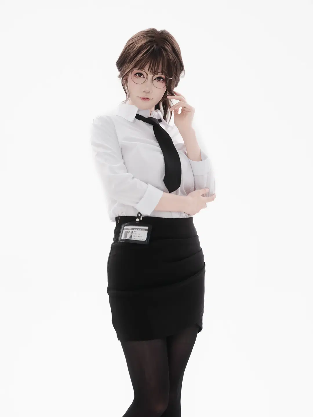 White Shirt and Black Tie: Private Photoshoot Log of Workplace OL Style Styling by 巧克力choco - Image 4