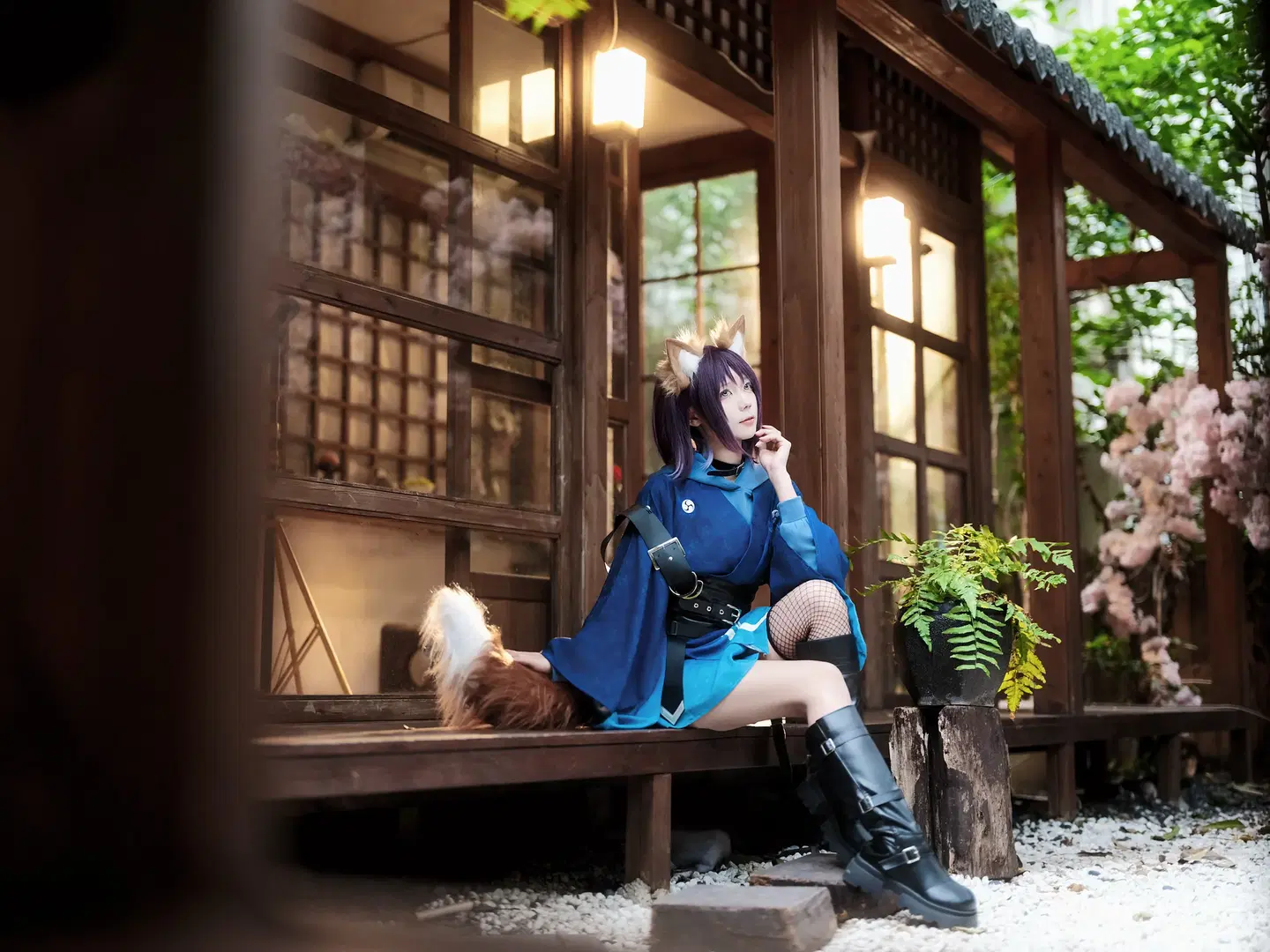 cosplay, 同人产粮节, 日式和风, 兽耳cos, 渔网袜