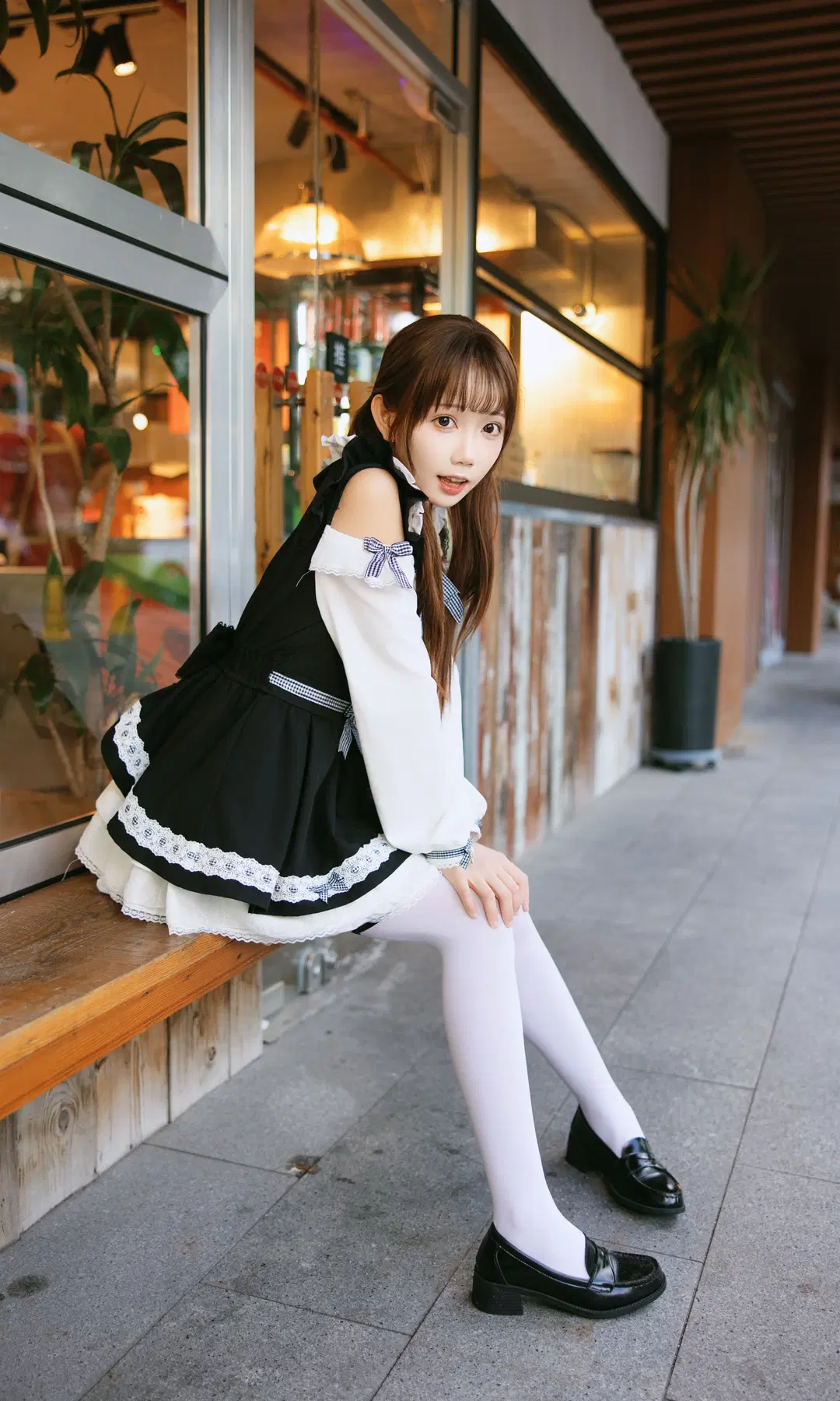 JK制服, 摄影日记, 白丝, 日系写真, 楼梯间摆拍