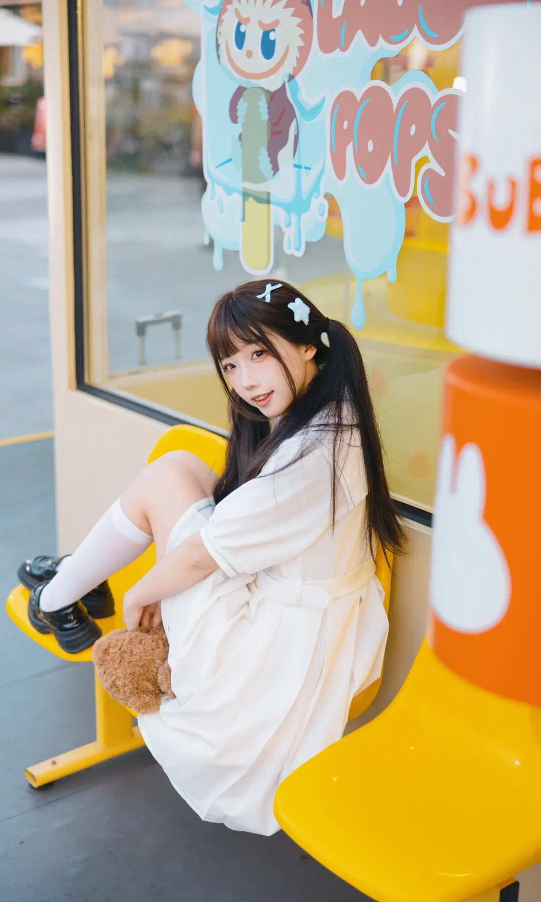 二次元摄影, 白丝, 元气少女, 双马尾, JK水手服