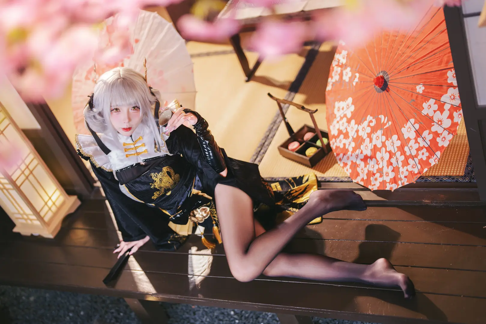 二次元摄影, 白兔布兰儿cos, 胜利女神, 黑丝, 兔兔cos - 第7张