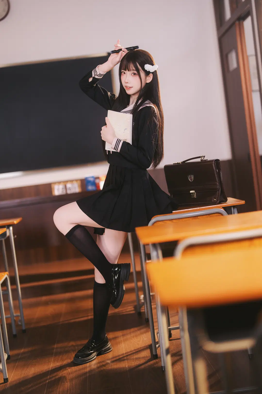 JK制服, 校园风, 黑丝, 日系写真, 少女摄影