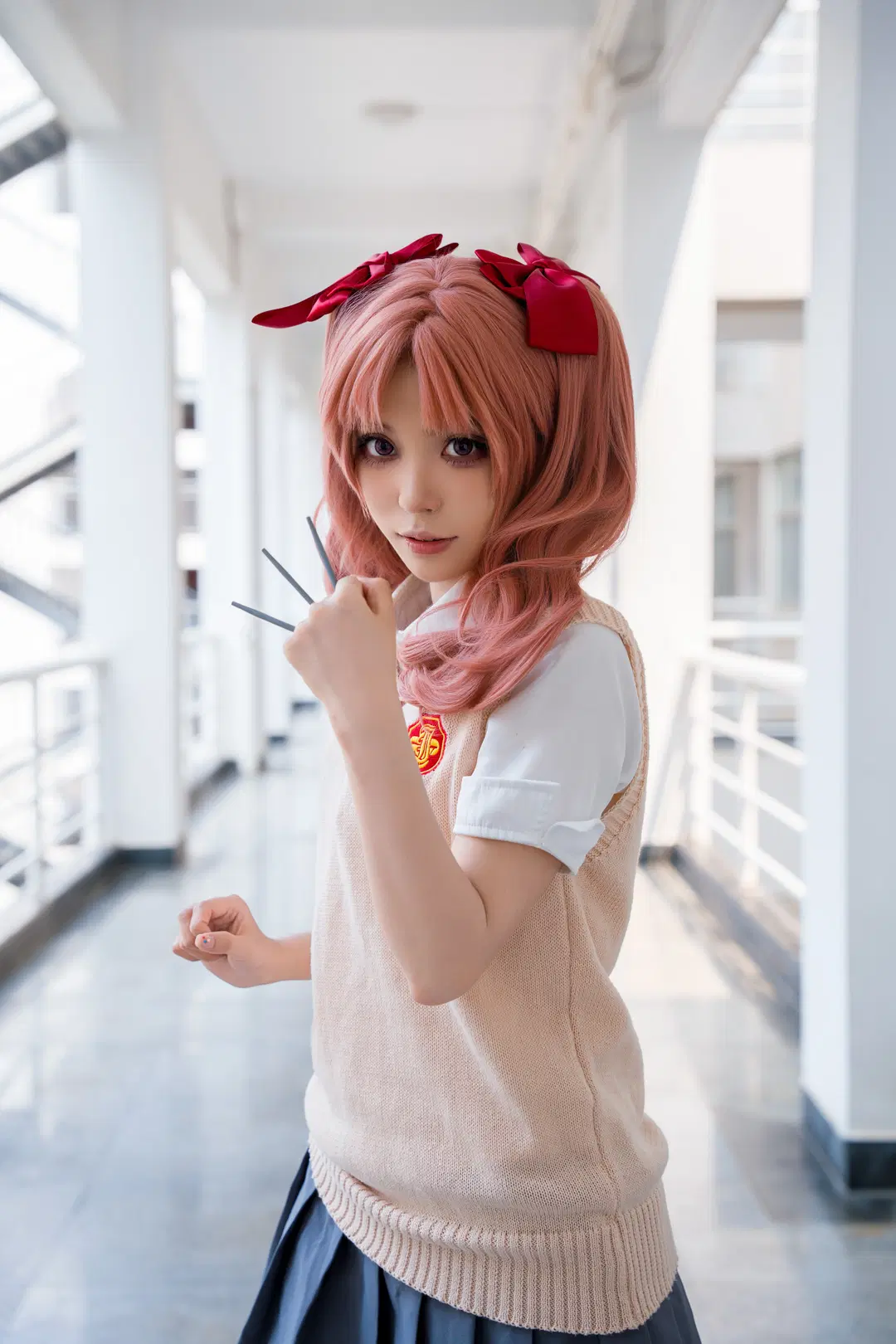 【白井黒子コス】『とある科学の超電磁砲』、挟み撃ちメイドの決定的瞬間を再現 - YU-宇 - 8枚目