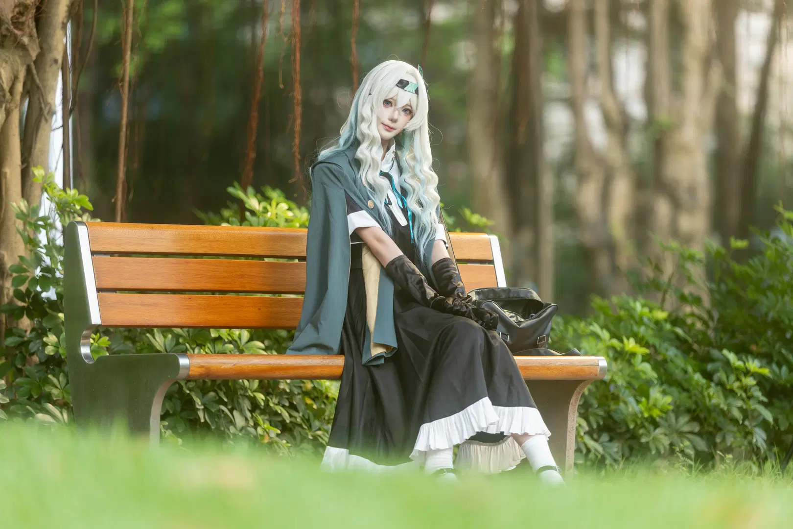流萤cos, 星穹铁道, 二次元cosplay, 自然光摄影, 白袜穿搭