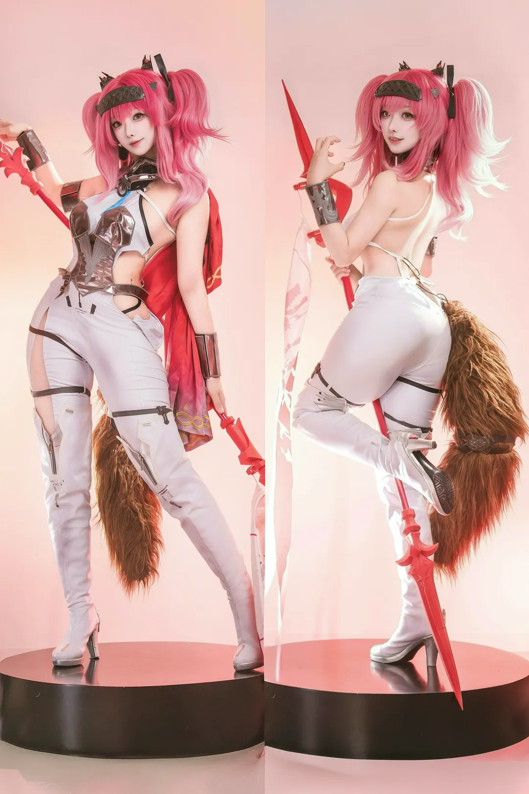鸣潮, 二次元cosplay, 露帕cos, 粉色双马尾, 高跟长靴 - 第1张