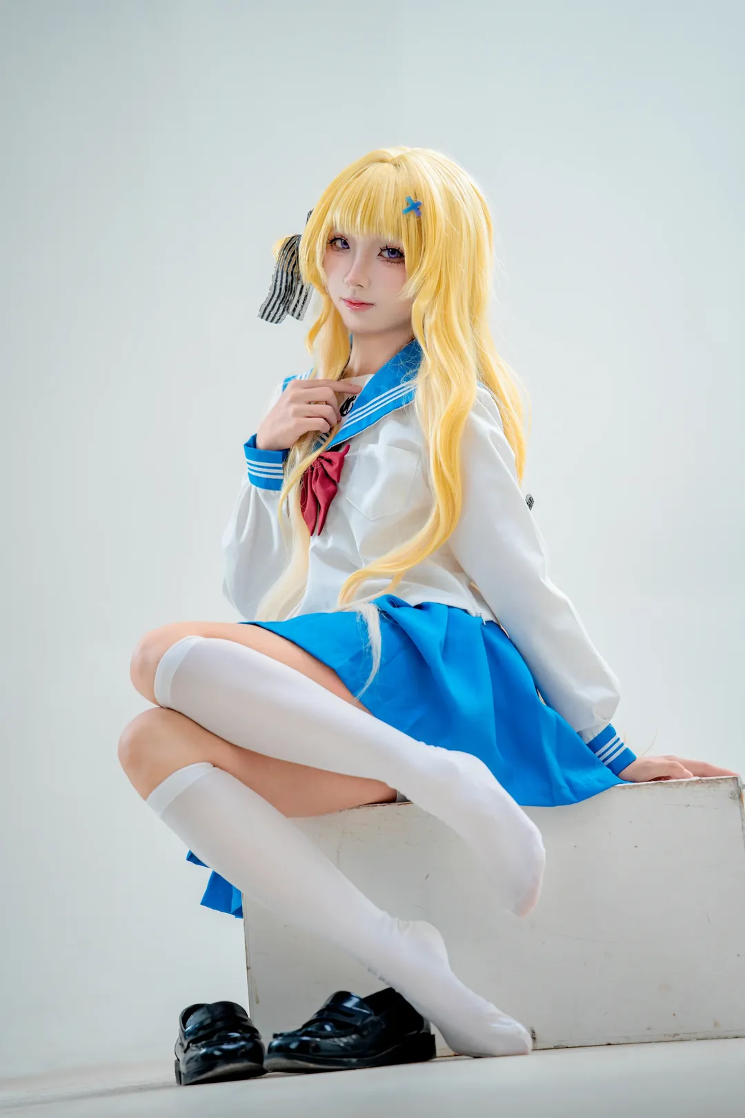 菲比cos, 鸣潮, cosplay, 白丝, 水手服
