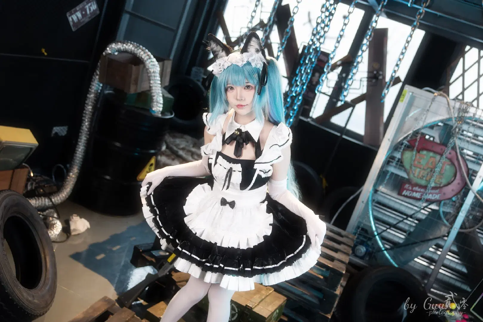 【プリバティ コスプレ】『勝利の女神：NIKKE』インダストリアル廃墟に咲く戦術メイドのギャップ萌え - Guu贰零 - 4枚目