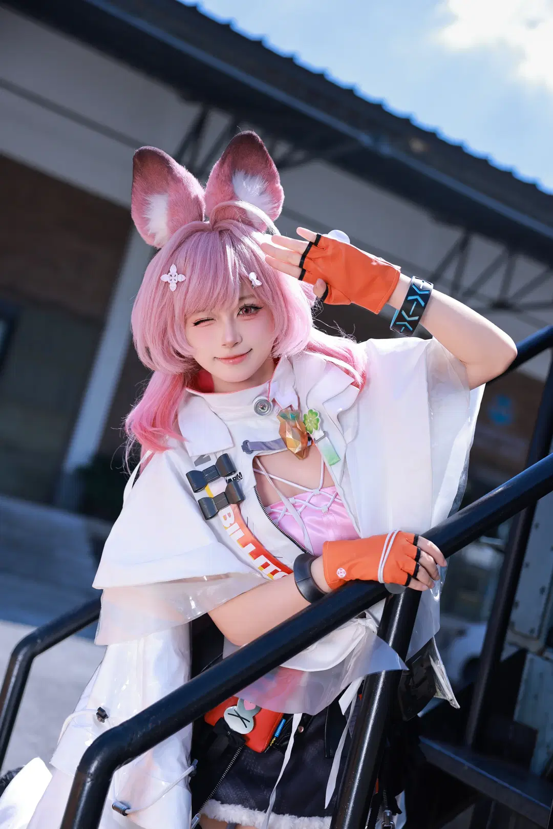 【サンビーコスプレ】『アークナイツ』桃色髪のうさぎ少女、出撃！ - 大福福福Cos_版 - 5枚目