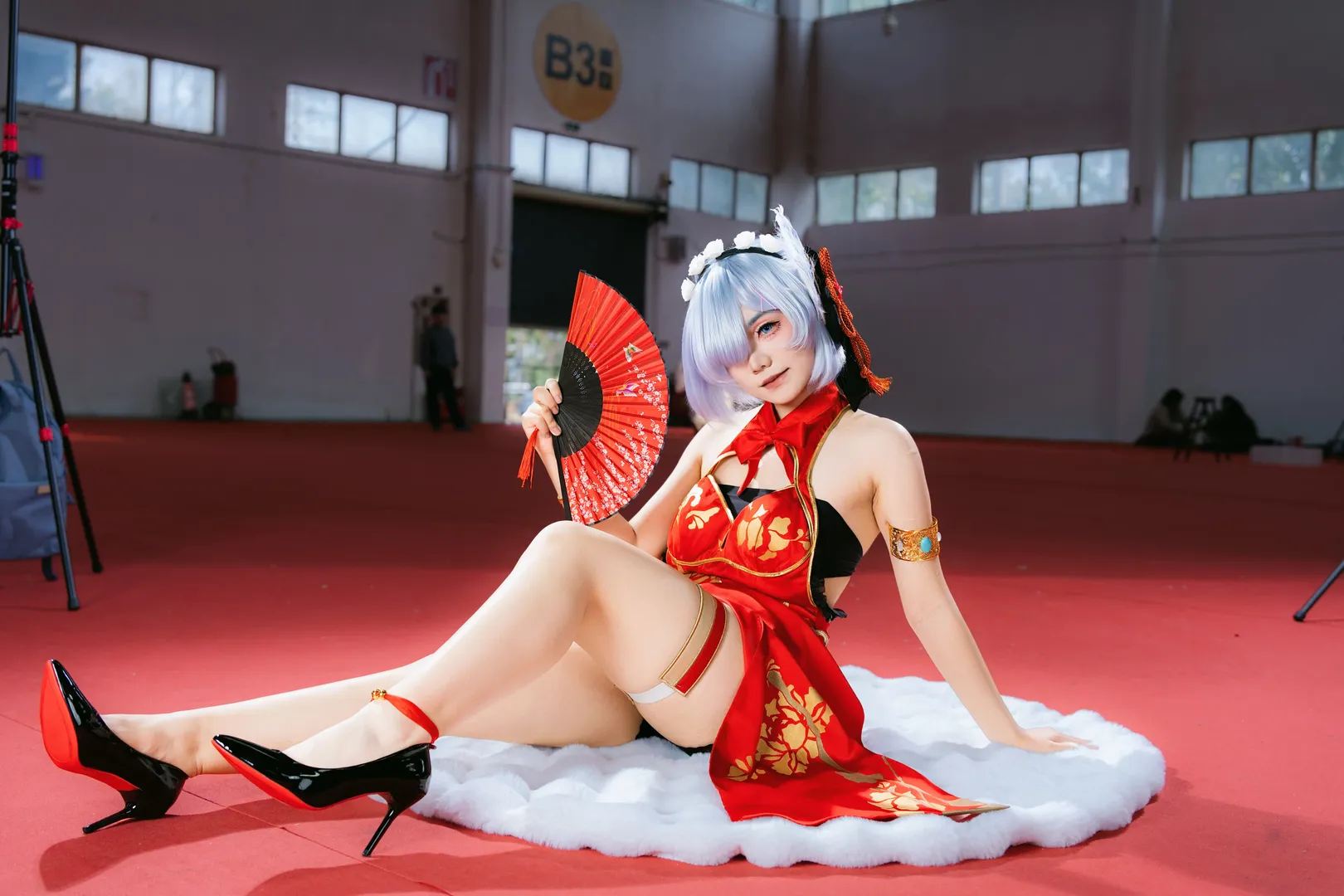 漫展, 旗袍, 蕾姆cos, 新年快乐, 佛山CW