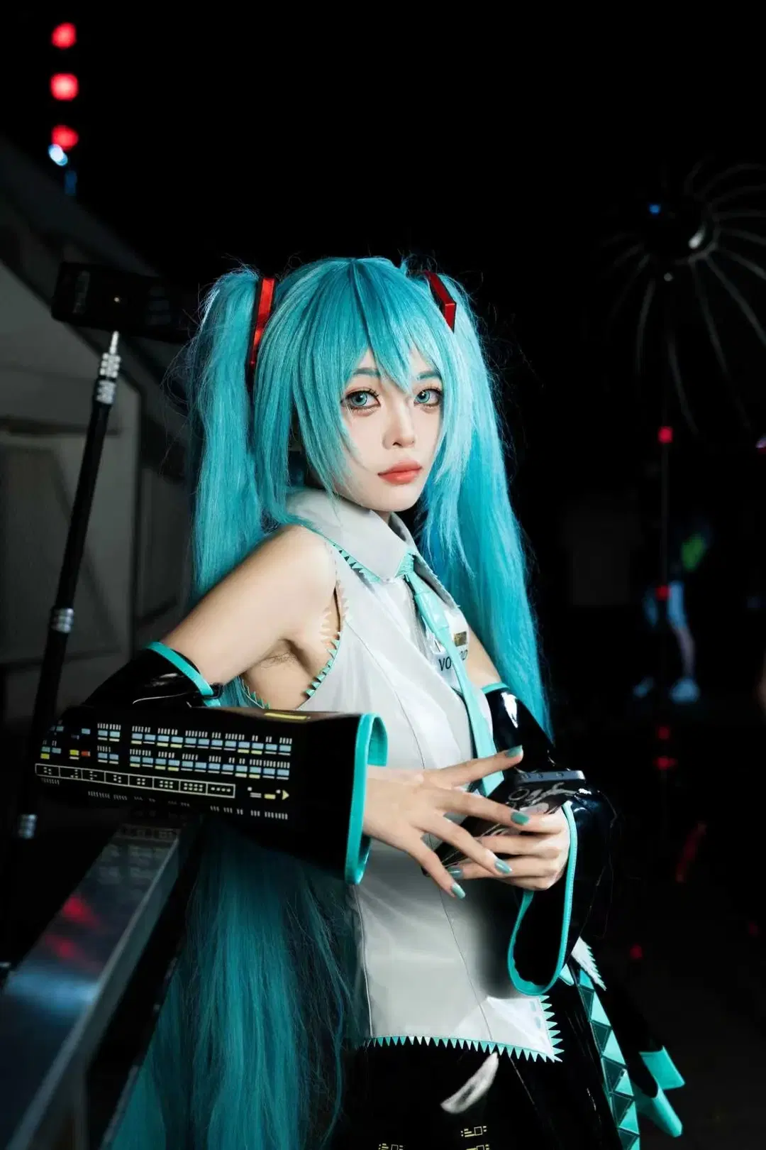【初音未来cos】动漫星城夜色下的葱之使者 - NightDiva - 第6张