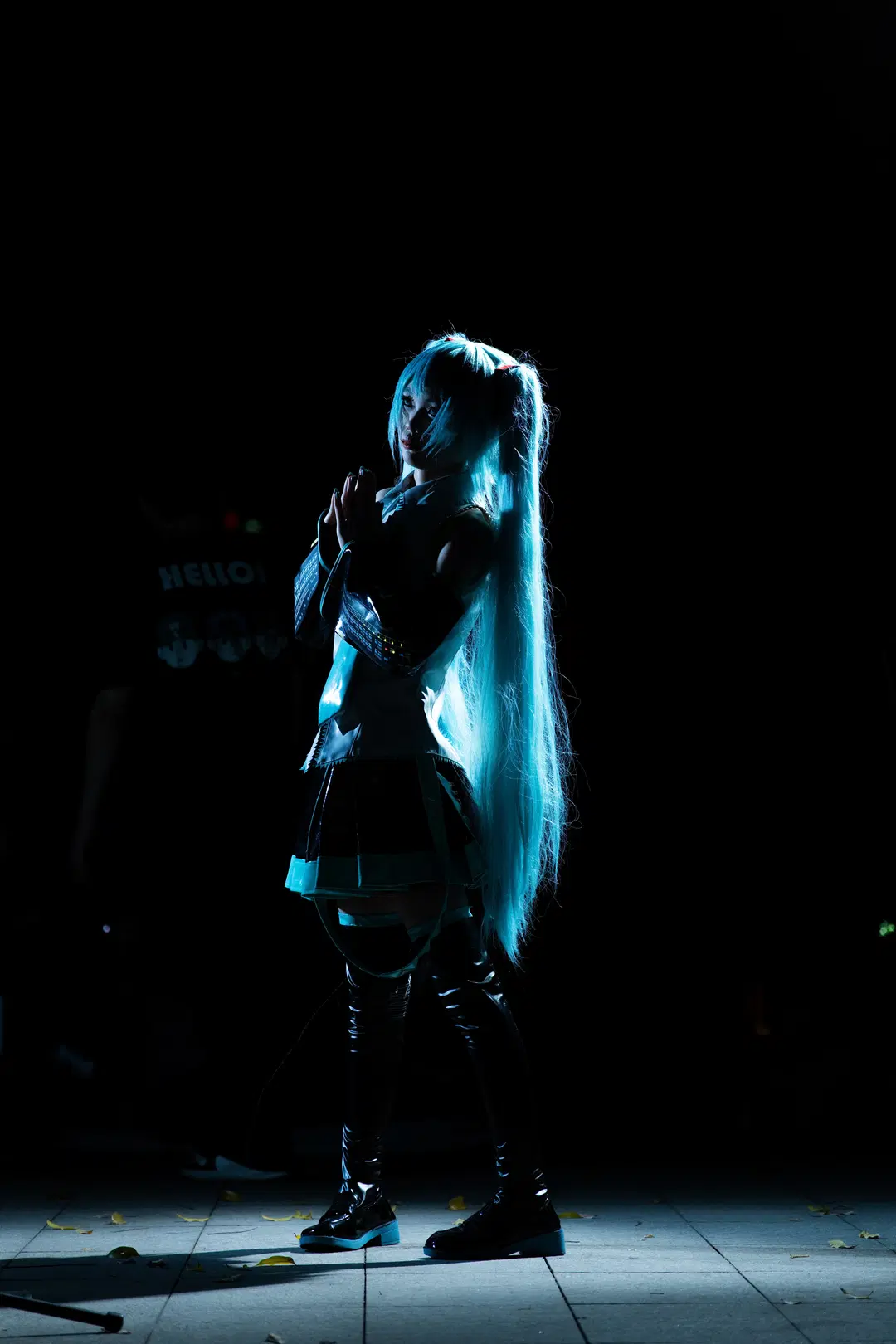 【初音未来cos】动漫星城夜色下的葱之使者 - NightDiva - 第9张
