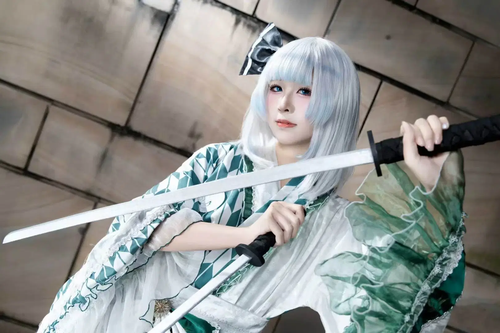 【妖梦cos】东方的幽灵庭师，挥舞双刀的瞬间 - NightDiva - 第4张