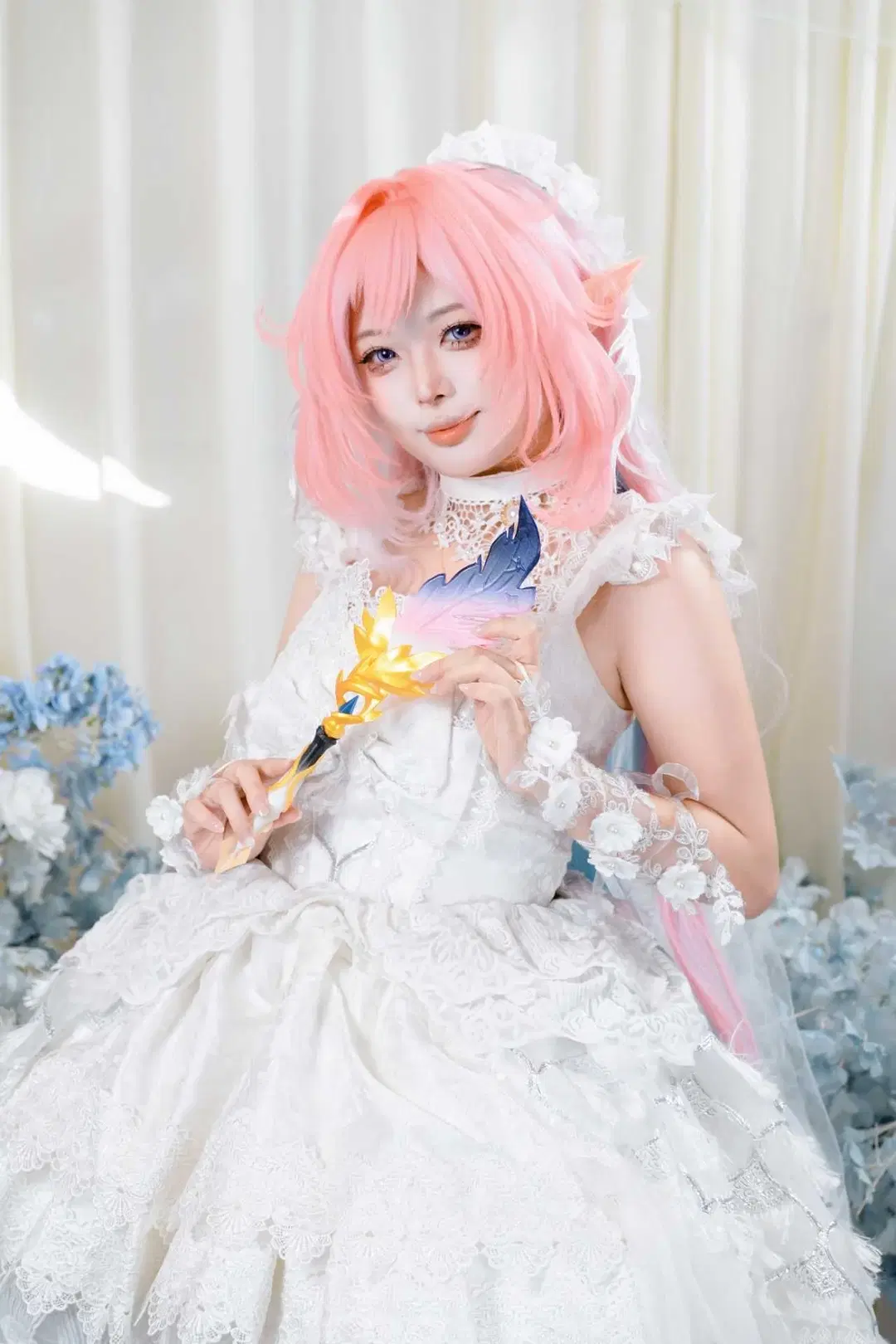 [Cyrene Cosplay] Honkai: Star Rail: If Angels Cannot Fly — An Immaculate White Photoshoot by NightDiva - Image 3