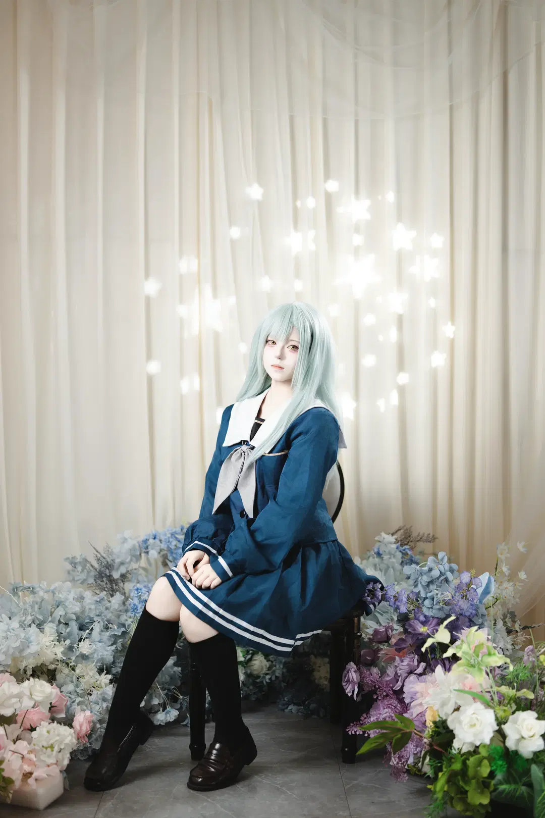 コスプレ, JK制服, 黒ストッキング, 若葉睦コスプレ, Ave Mujica