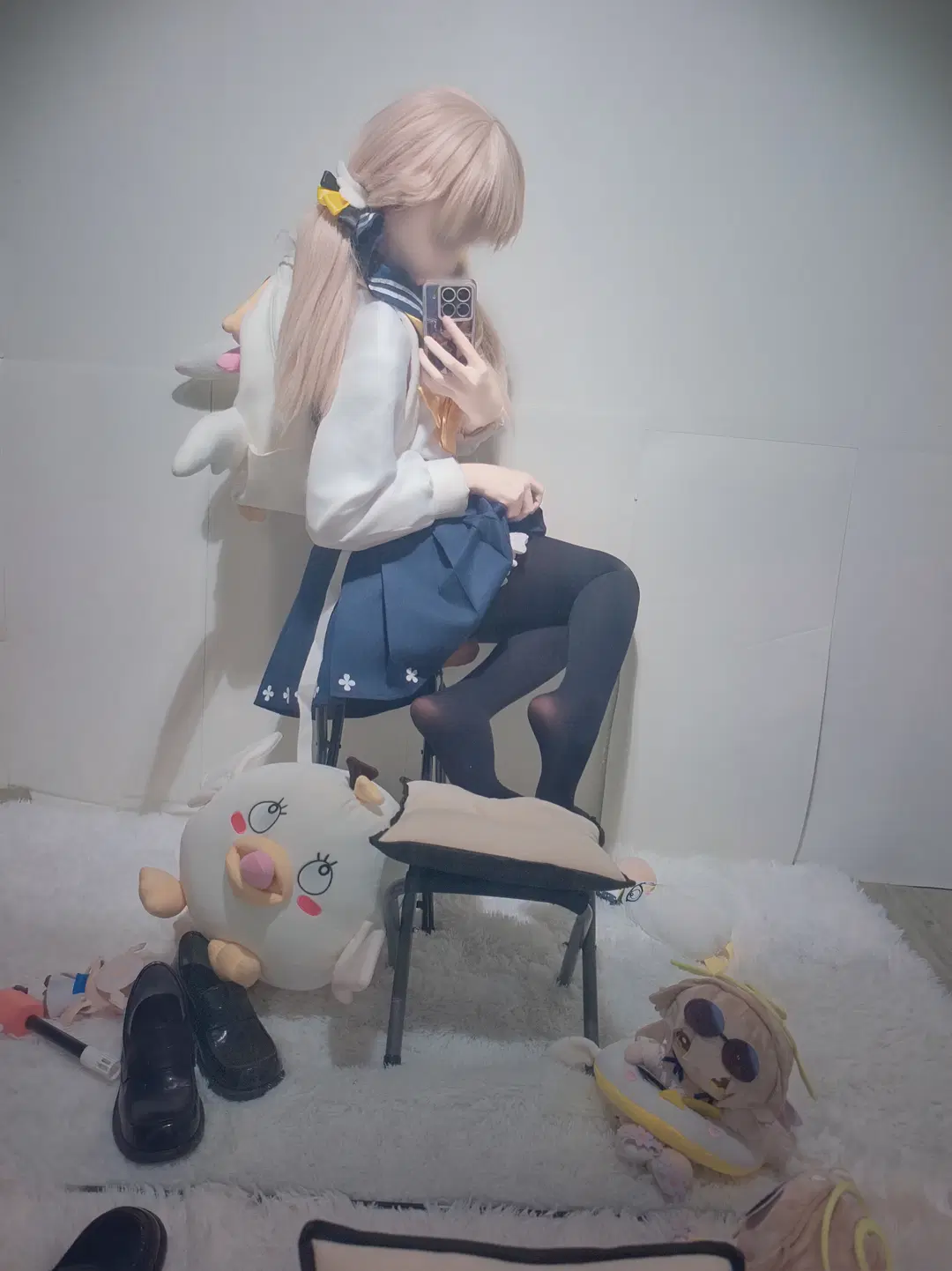【日富美cos】蔚藍檔案的元氣JK制服與黑絲穿搭分享 - 实体暖暖的 - 第3張