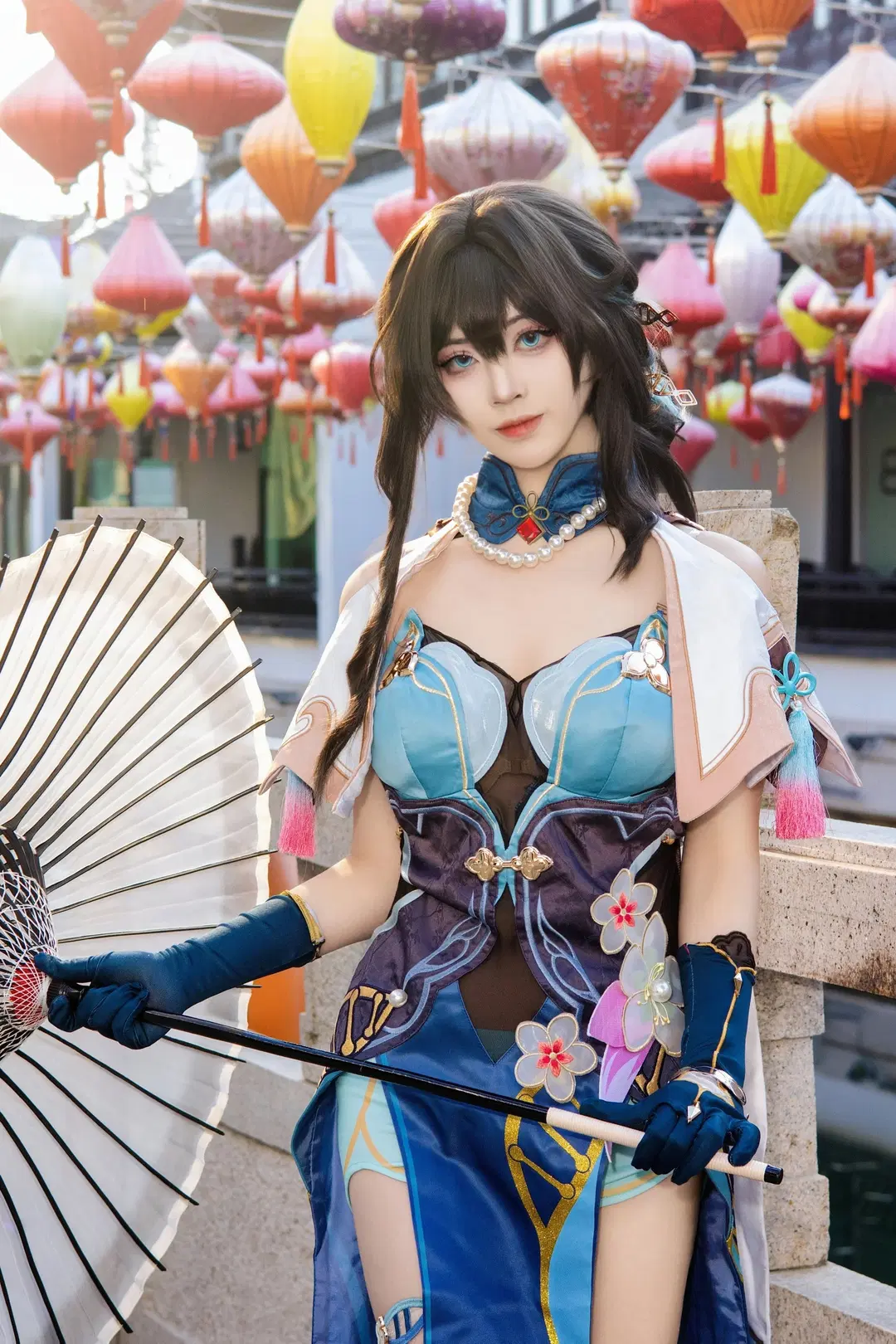 角色扮演, 阮梅cos, 古风, 纸伞写真, 古镇外景