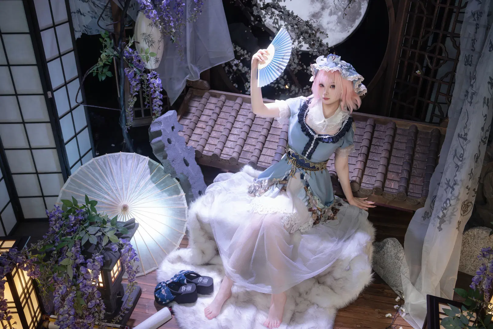 [Saigyouji Yuyuko cosplay] Touhou Project: Moonlit Stroll in Gensokyo by 瑾九九 - Image 3