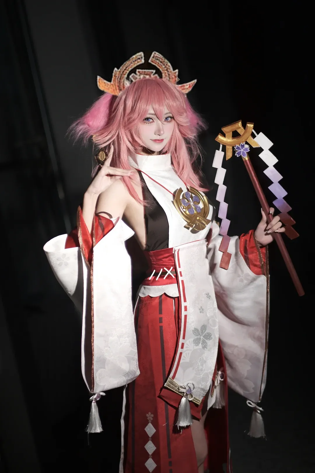 原神, 漫展, 八重神子cos, 和服cos, 狐耳 - 第1张