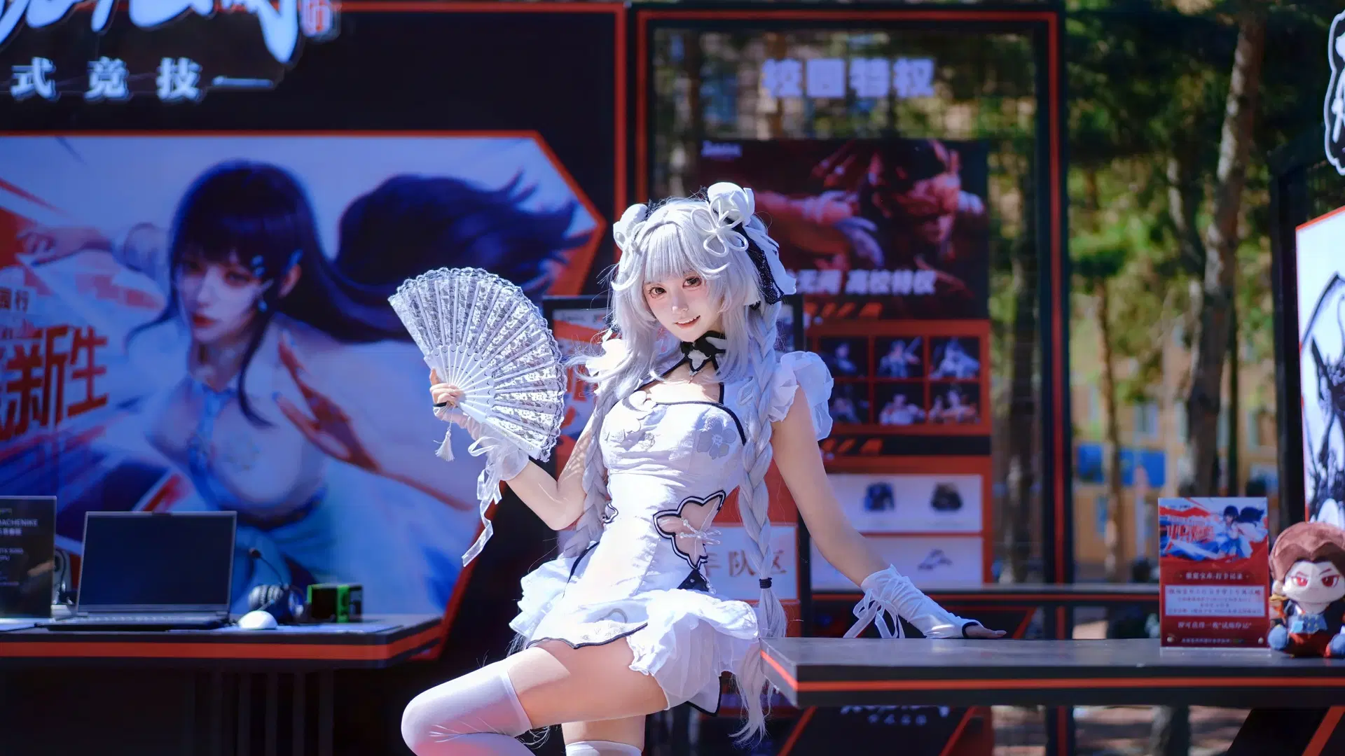永劫無間, 白絲, 遊戲cosplay, 永劫無間cos, 校園行