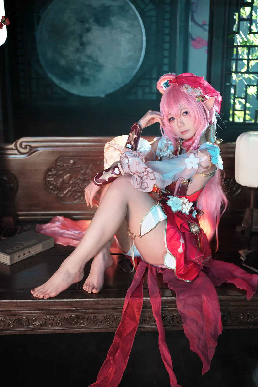 爱莉希雅cos, cosplay, 崩坏三, 精灵耳, 除夕 - 第1张