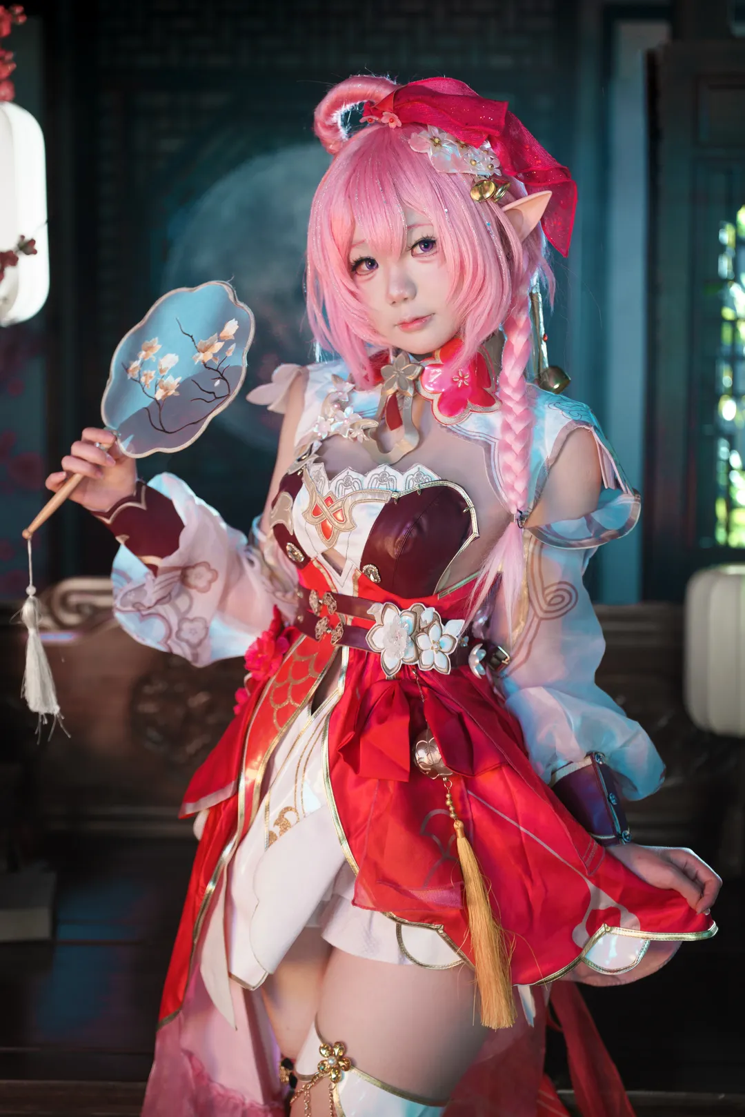 爱莉希雅cos, cosplay, 崩坏三, 精灵耳, 除夕