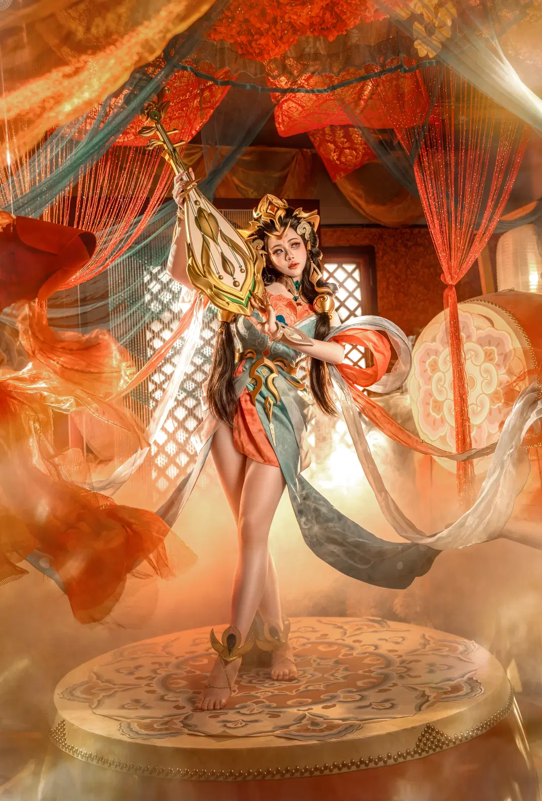 【杨玉环cos】王者荣耀杨玉环原皮，青绿霓裳的影像记录 - QqQ - 第2张