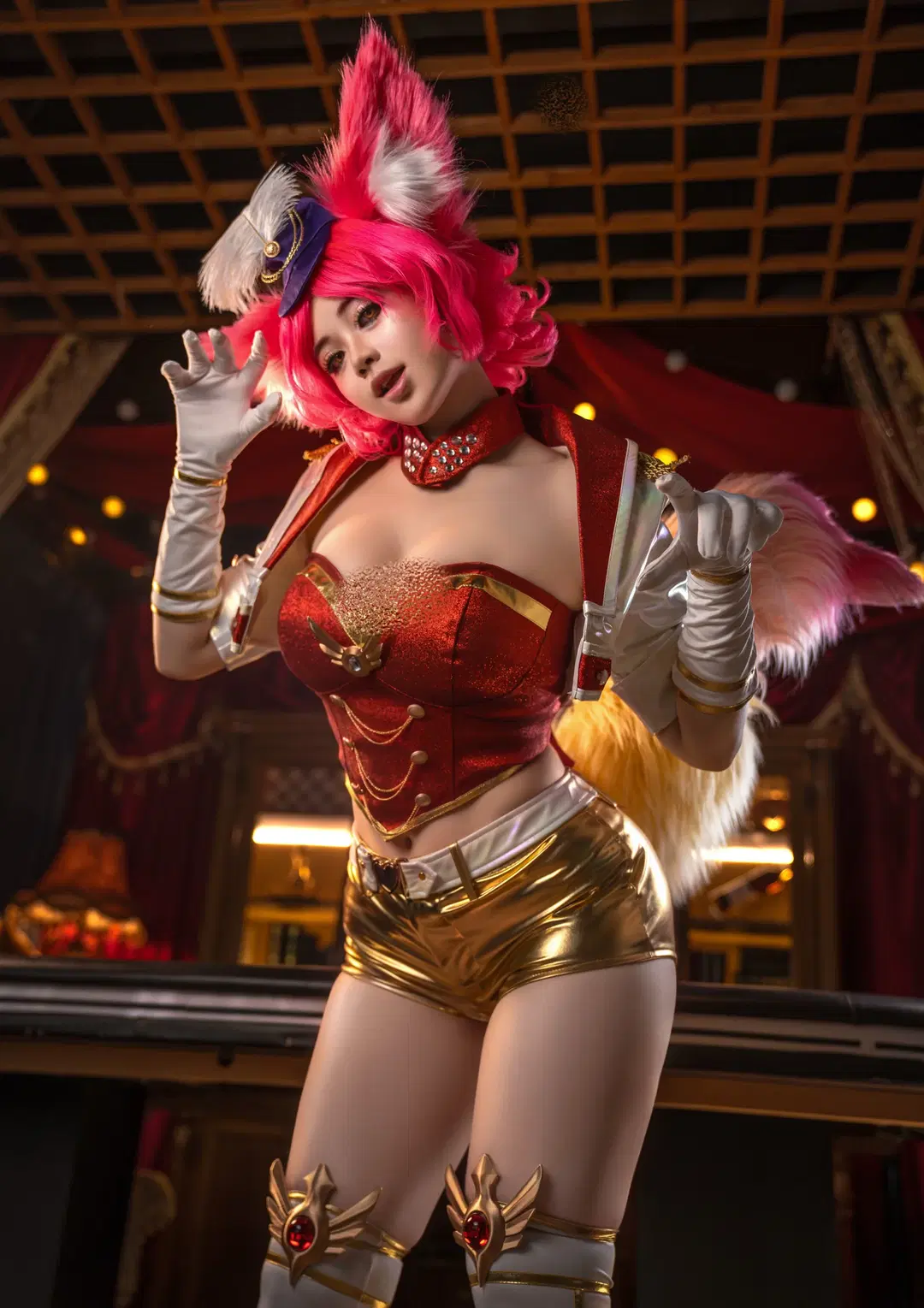 Honor of Kings, White stockings, Cosplay photoshoot, Daji cosplay, Vegas glamour