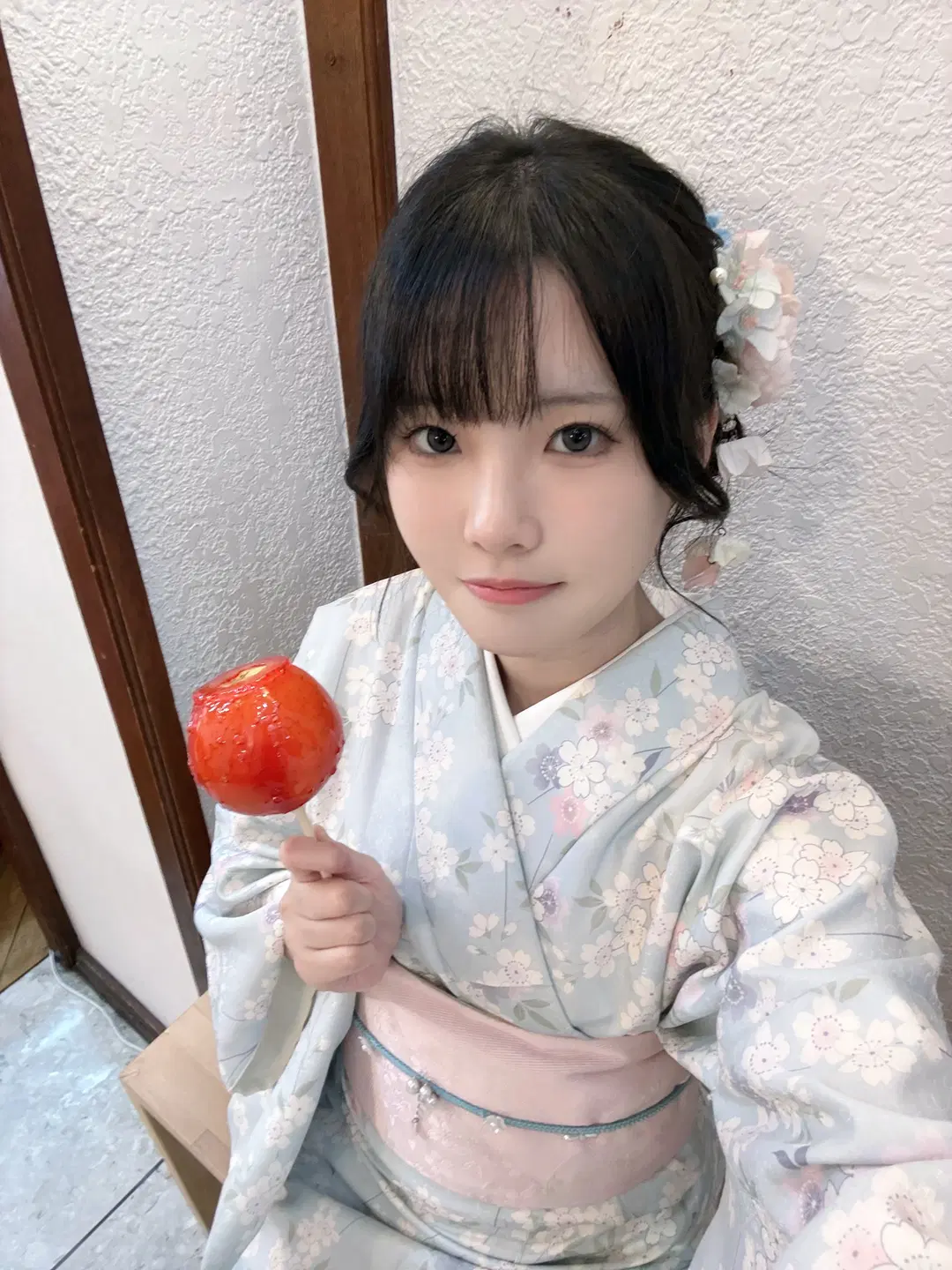 和服写真, 少女摄影, 苹果糖, 夏日祭装扮, 室内拍照