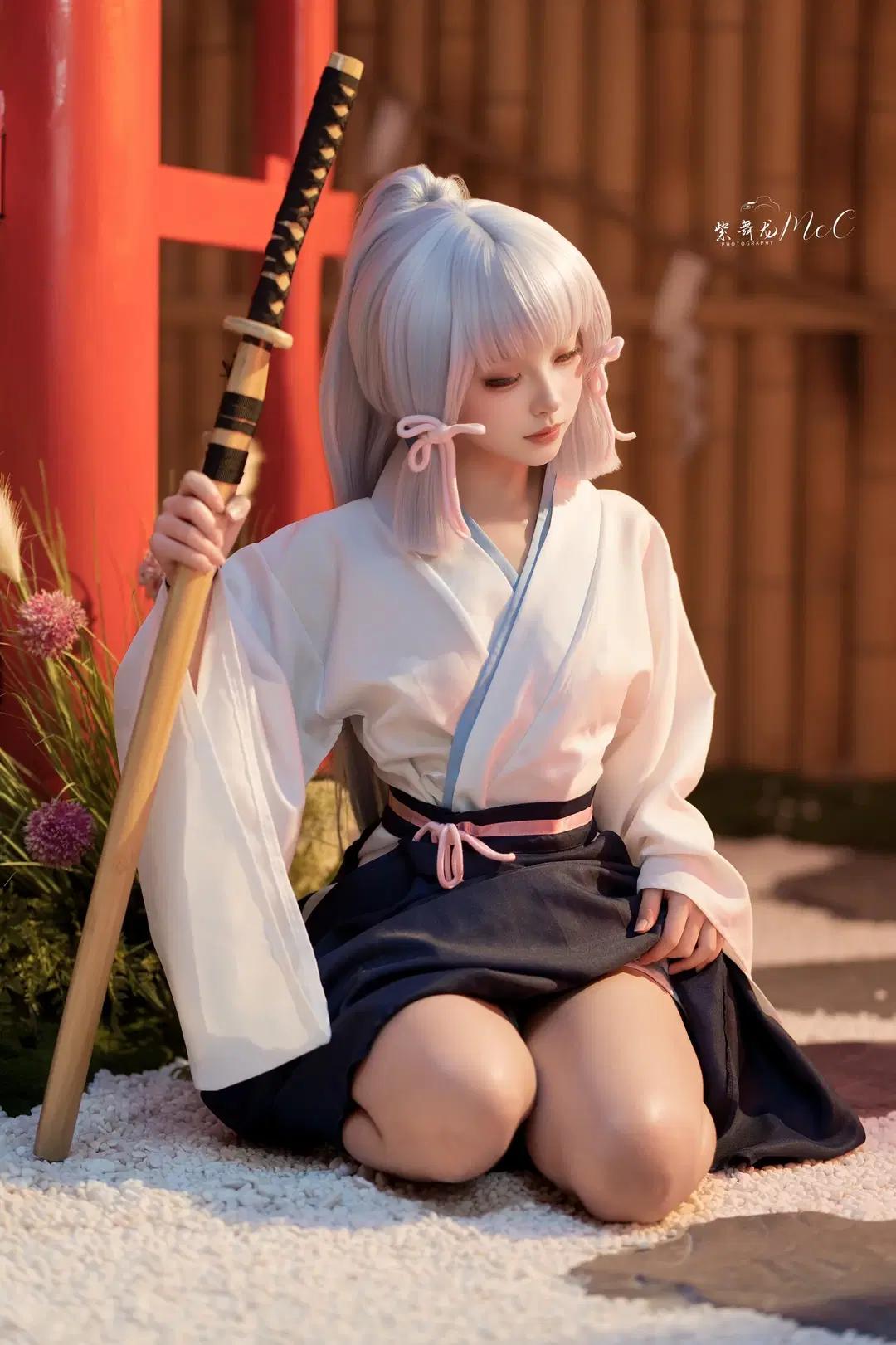 原神, 神里绫华cos, 动作参考, 二次元cos, 和风写真