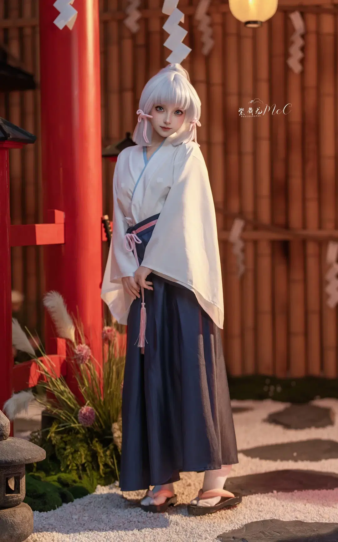 【神里綾華 コスプレ】『原神』和風の装いと木刀ポーズ参考 - 紫舞龙McC - 4枚目