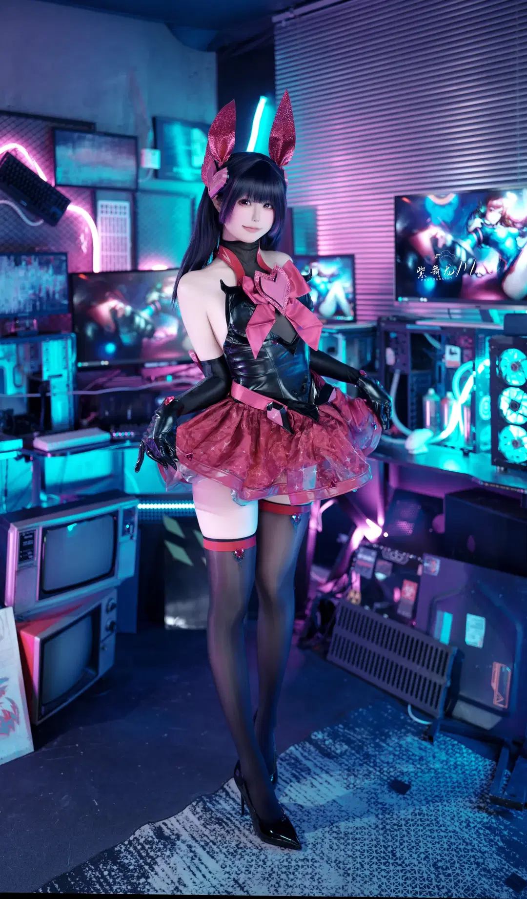 赛博朋克, 守望先锋, 电竞少女, 丝袜, D.va cos