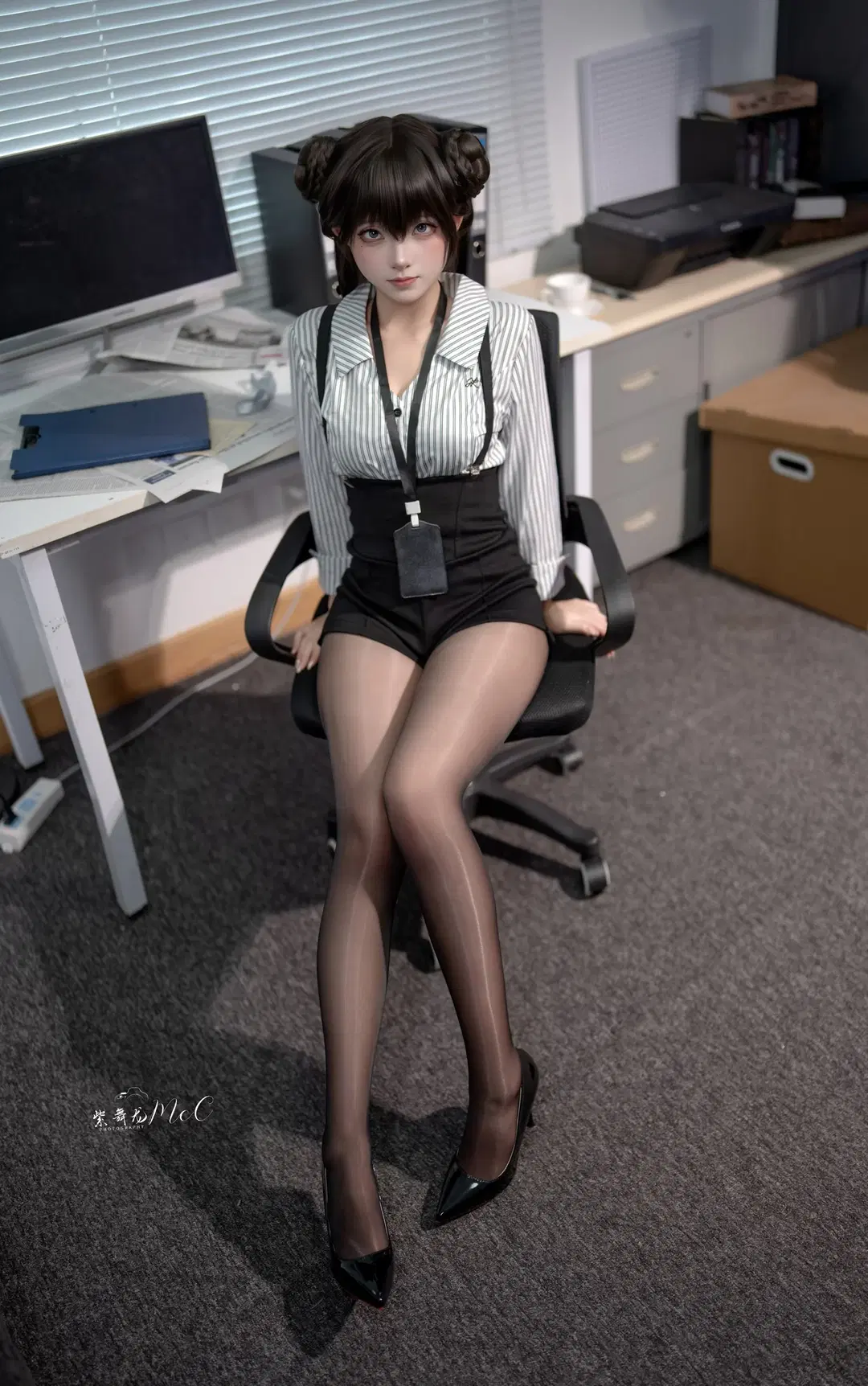 【妃咲cos】碧蓝档案办公室制服风格穿搭展示 - 紫舞龙McC - 第4张