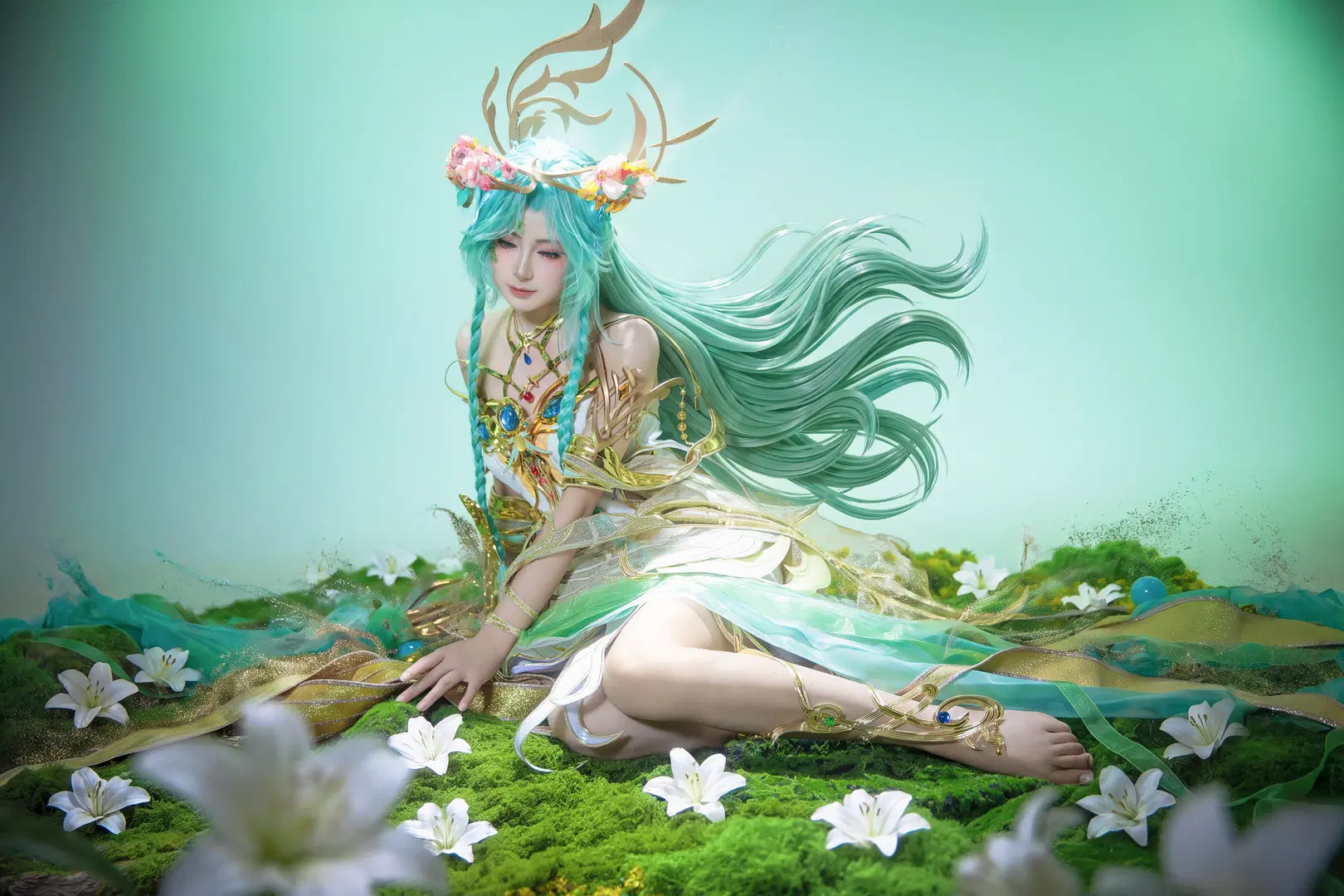 Diaochan cosplay: Honor of Kings Diaochan Mucha Style — Exquisite Phantasm of Blossoms and Butterflies by 妈耶 - Image 4