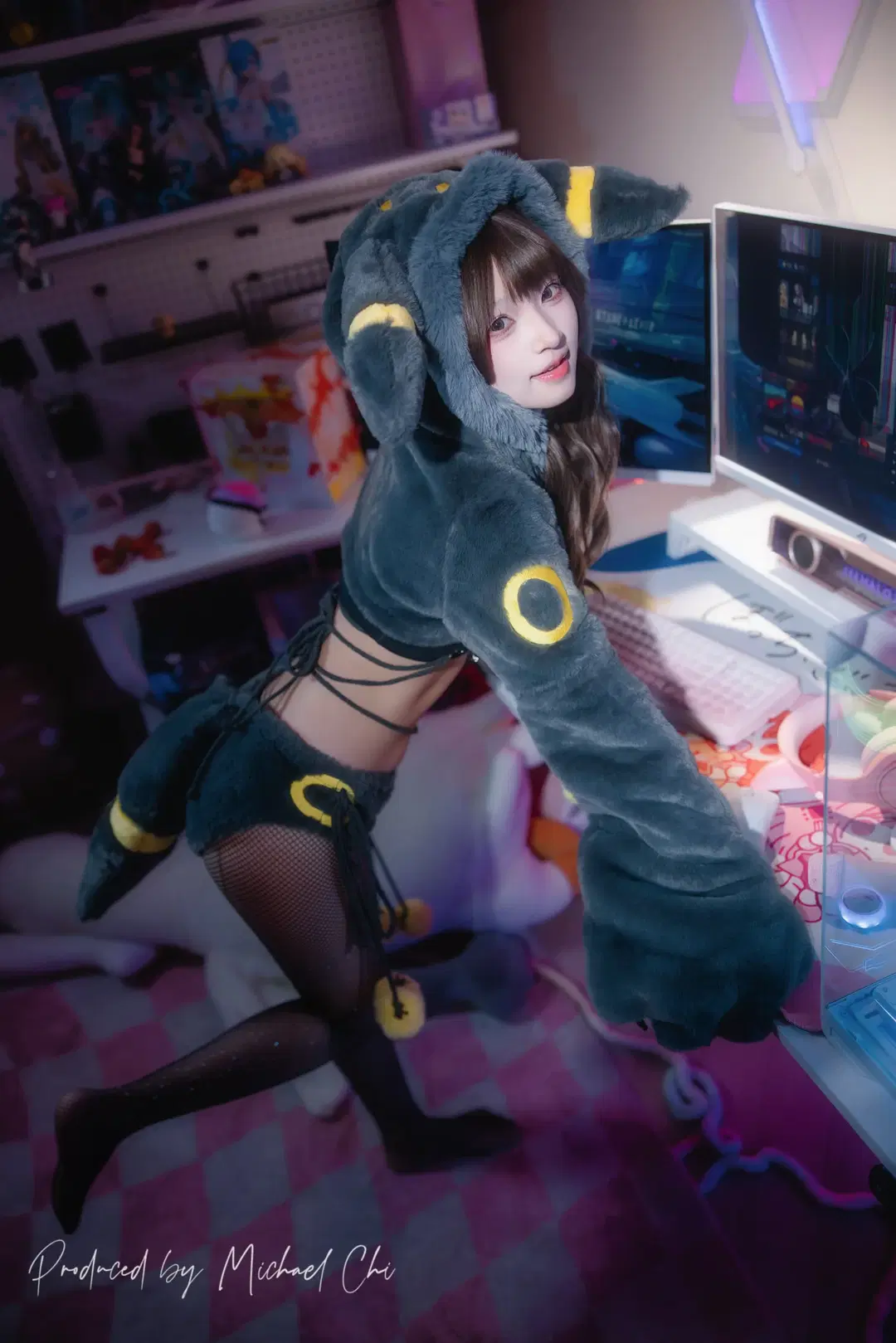 cosplay, 丝袜, 宝可梦, 伊布cos, 伊布拟人