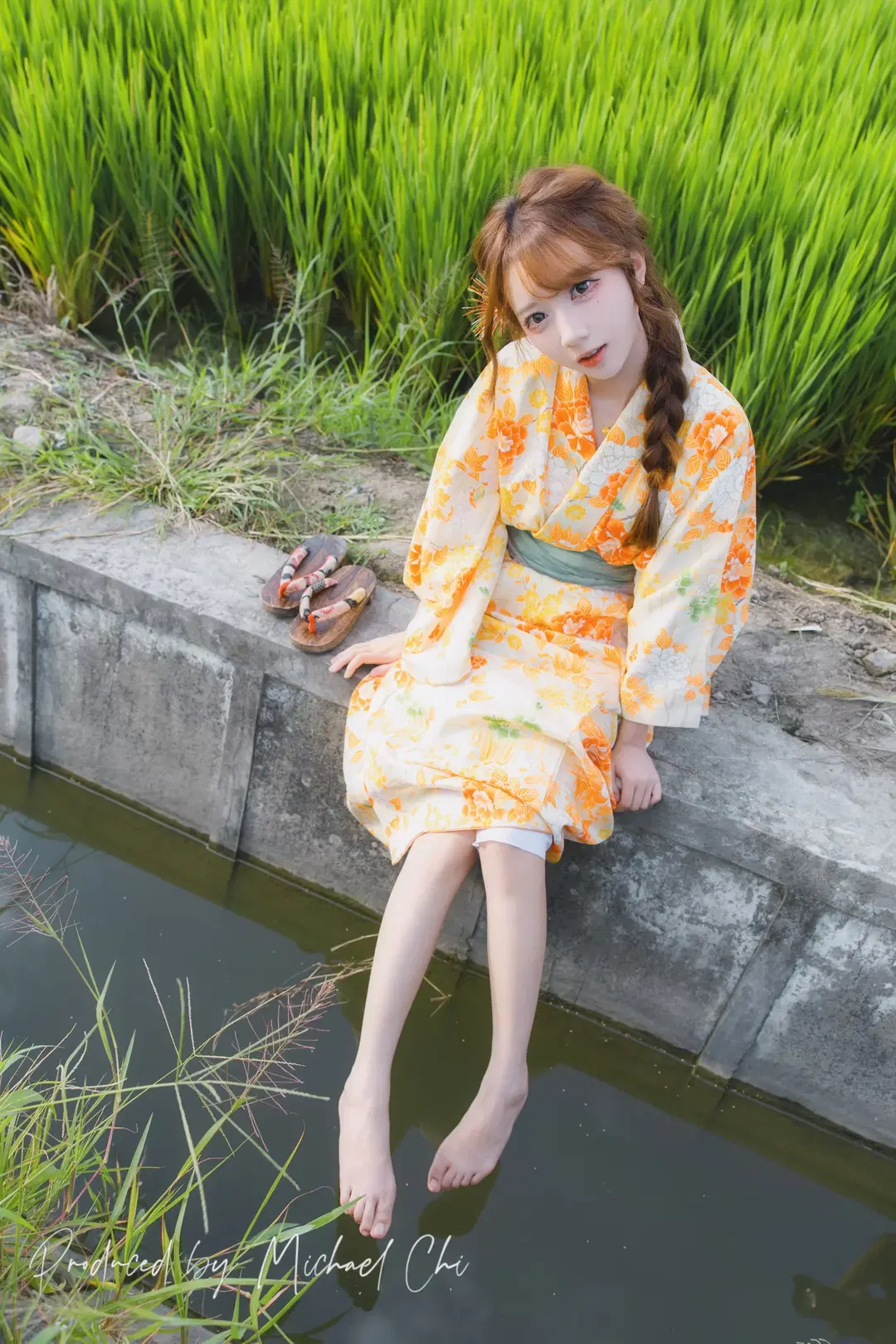少女写真, 户外写真, 稻田写真, 日系浴衣, 小清新写真