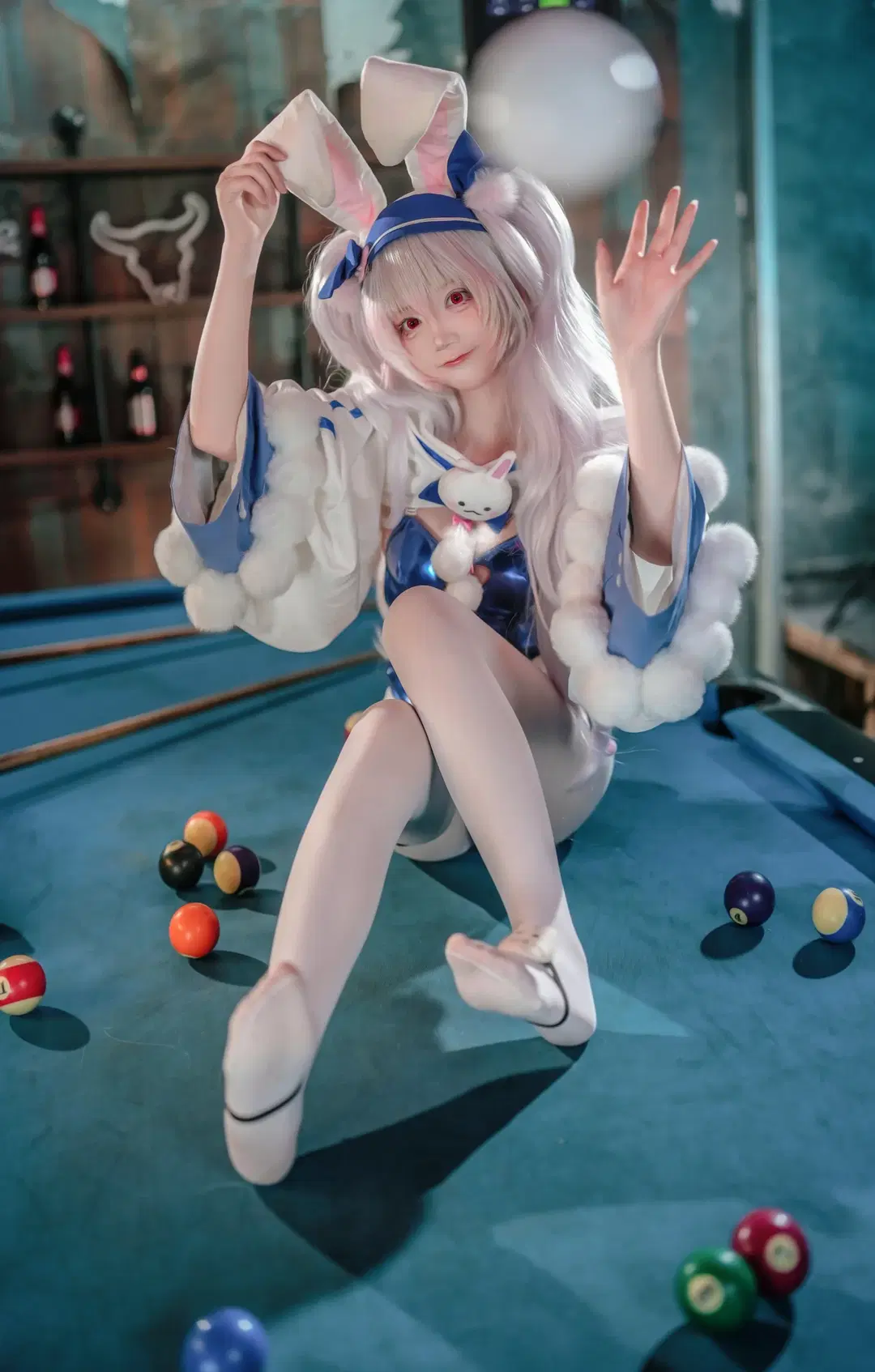 【ラフィー コスプレ】アズールレーン バニーガール衣装 クレーンゲームとビリヤード場の奇妙な出会い - jimmywang - 10枚目