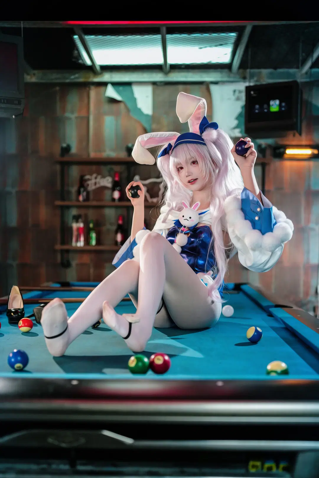 【ラフィー コスプレ】アズールレーン バニーガール衣装 クレーンゲームとビリヤード場の奇妙な出会い - jimmywang - 5枚目