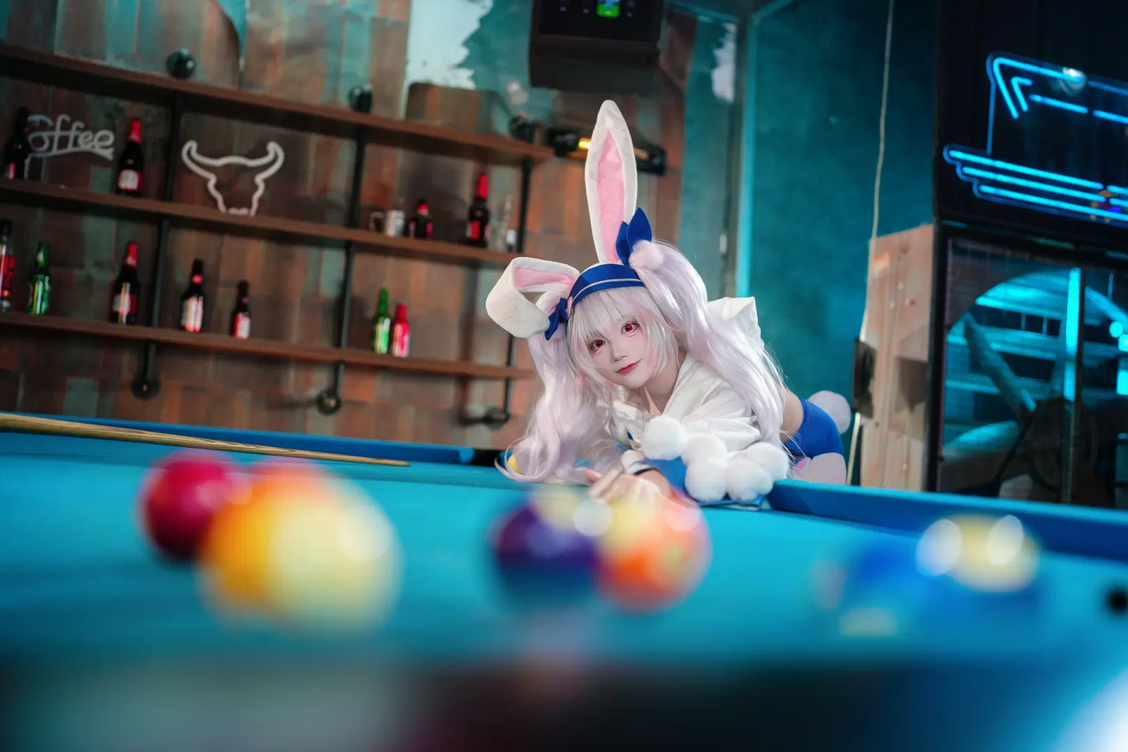 【ラフィー コスプレ】アズールレーン バニーガール衣装 クレーンゲームとビリヤード場の奇妙な出会い - jimmywang - 8枚目
