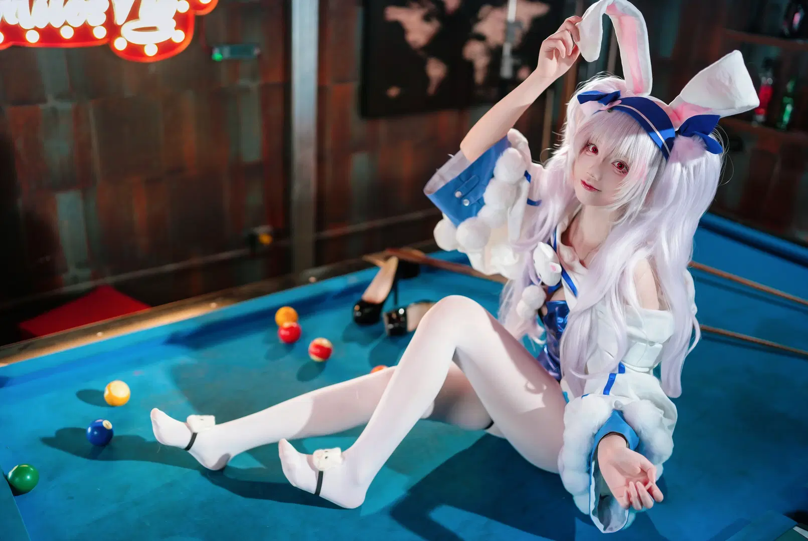 【ラフィー コスプレ】アズールレーン バニーガール衣装 クレーンゲームとビリヤード場の奇妙な出会い - jimmywang - 9枚目