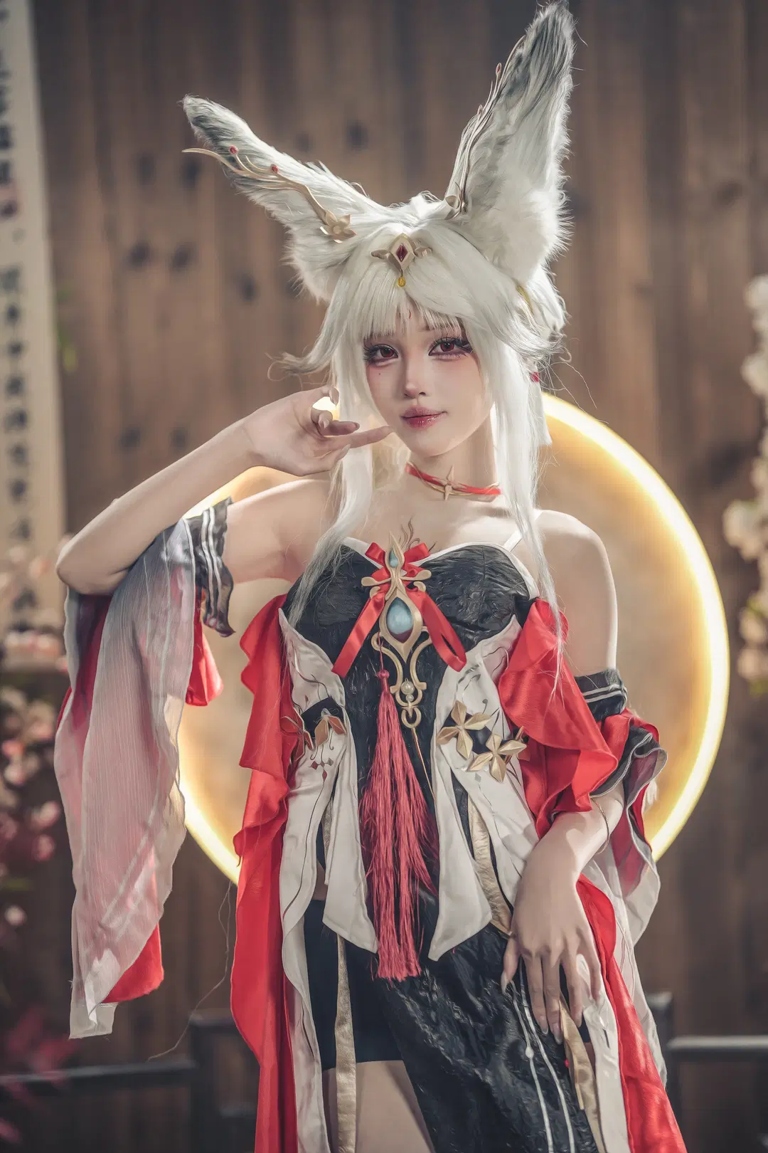 【心月狐cos】鸣潮月下古风角色，红白黑新国风造型 - jimmywang - 第4张
