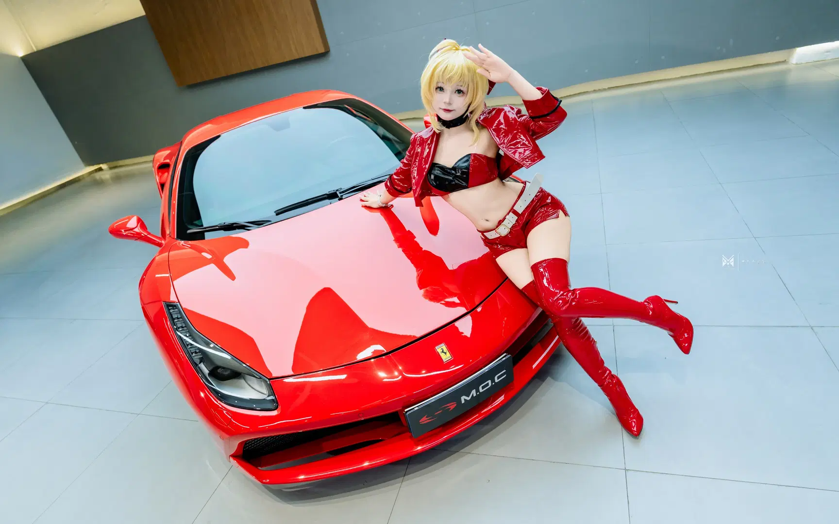 Racing suit, Fate/Grand Order, Nero Cosplay, Patent leather, Ferrari 488