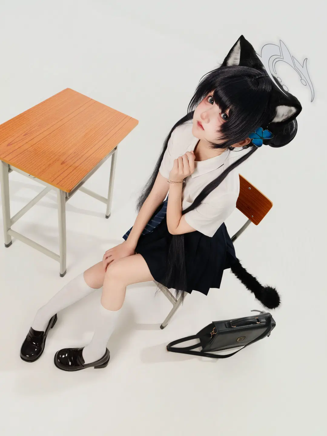 【龙华妃咲cos】蔚蓝档案里换上制服后的感觉 - 照烧热带鱼 - 第5张