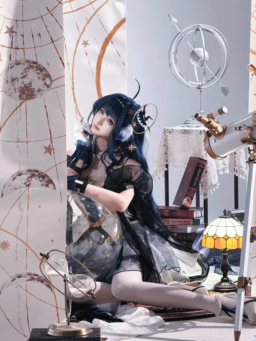 cosplay, 明日方舟, 黑丝, 星极cos, 星空主题