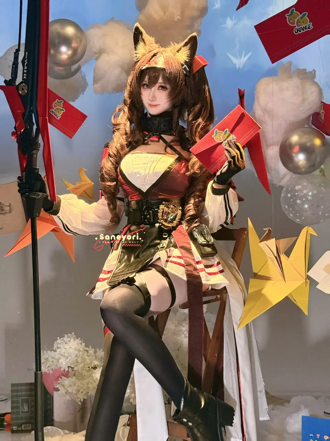 明日方舟, 黑丝, 兽耳, 安洁莉娜cos, 予愿安洁莉娜