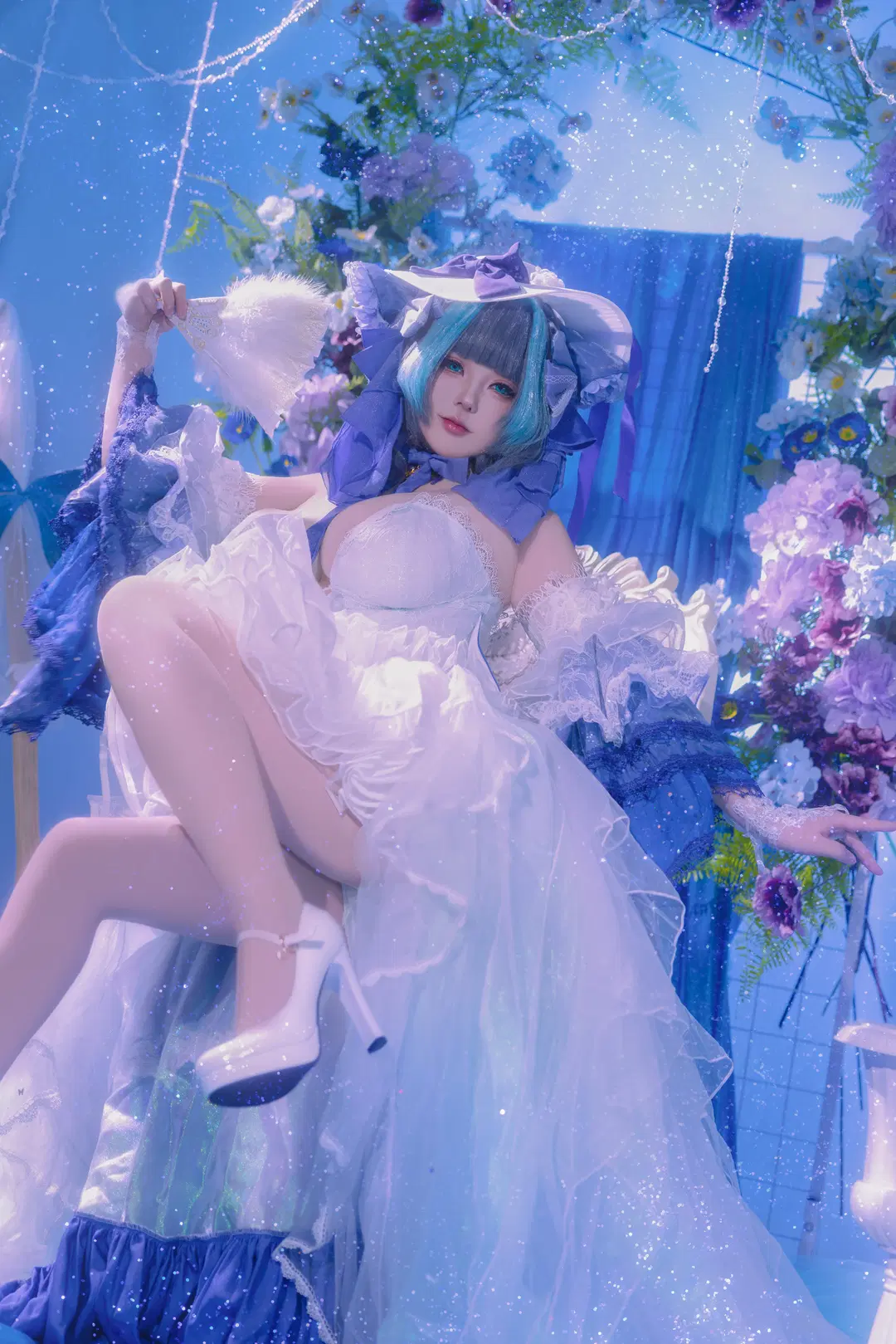 二次元攝影, 柴郡cos, 碧藍航線, Lolita洋裝, 夢幻藍紫