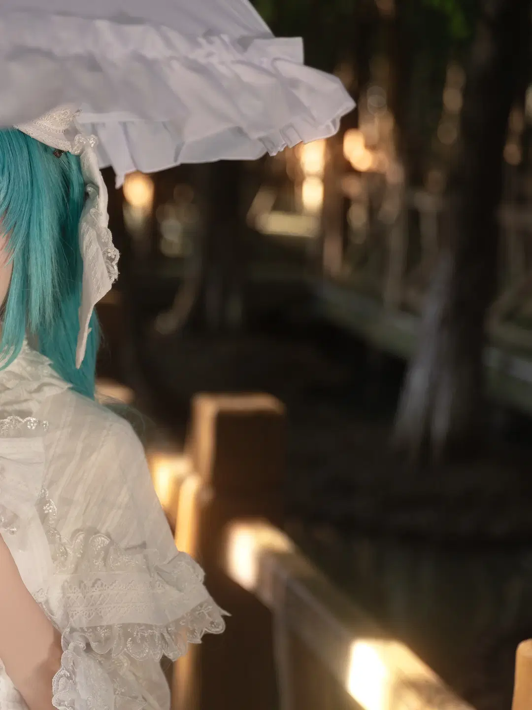 【初音未来cos】花嫁造型的蕾丝与红宝石细节 - 妖小纯_有棚版 - 第2张