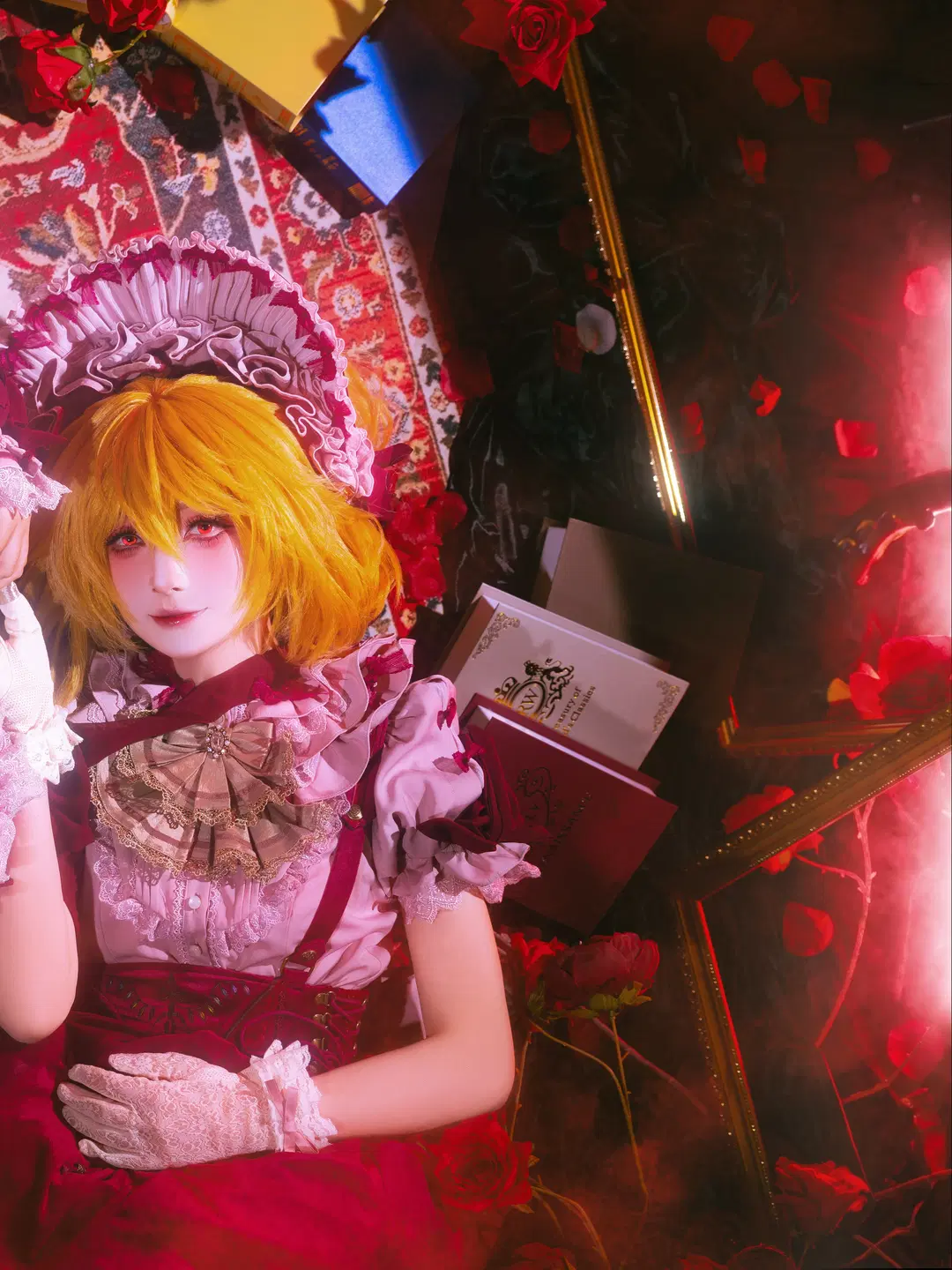 【蕾米莉亞cos】東方Project紅魔館吸血鬼姐妹的暗夜玫瑰正片 - 妖小纯_有棚版 - 第2張