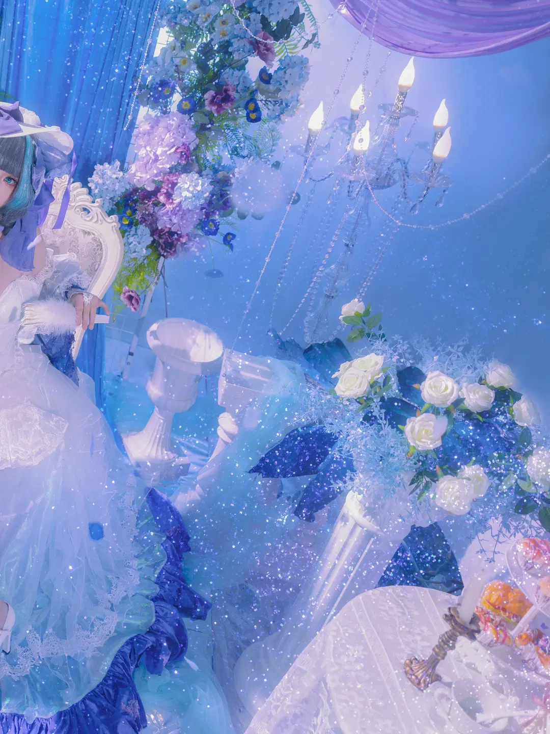 【Cheshire Cosplay】An Elegant Young Lady from Azur Lane: Blue Dreamscape Cosplay Photoshoot Record by 妖小纯_有棚版 - Image 2
